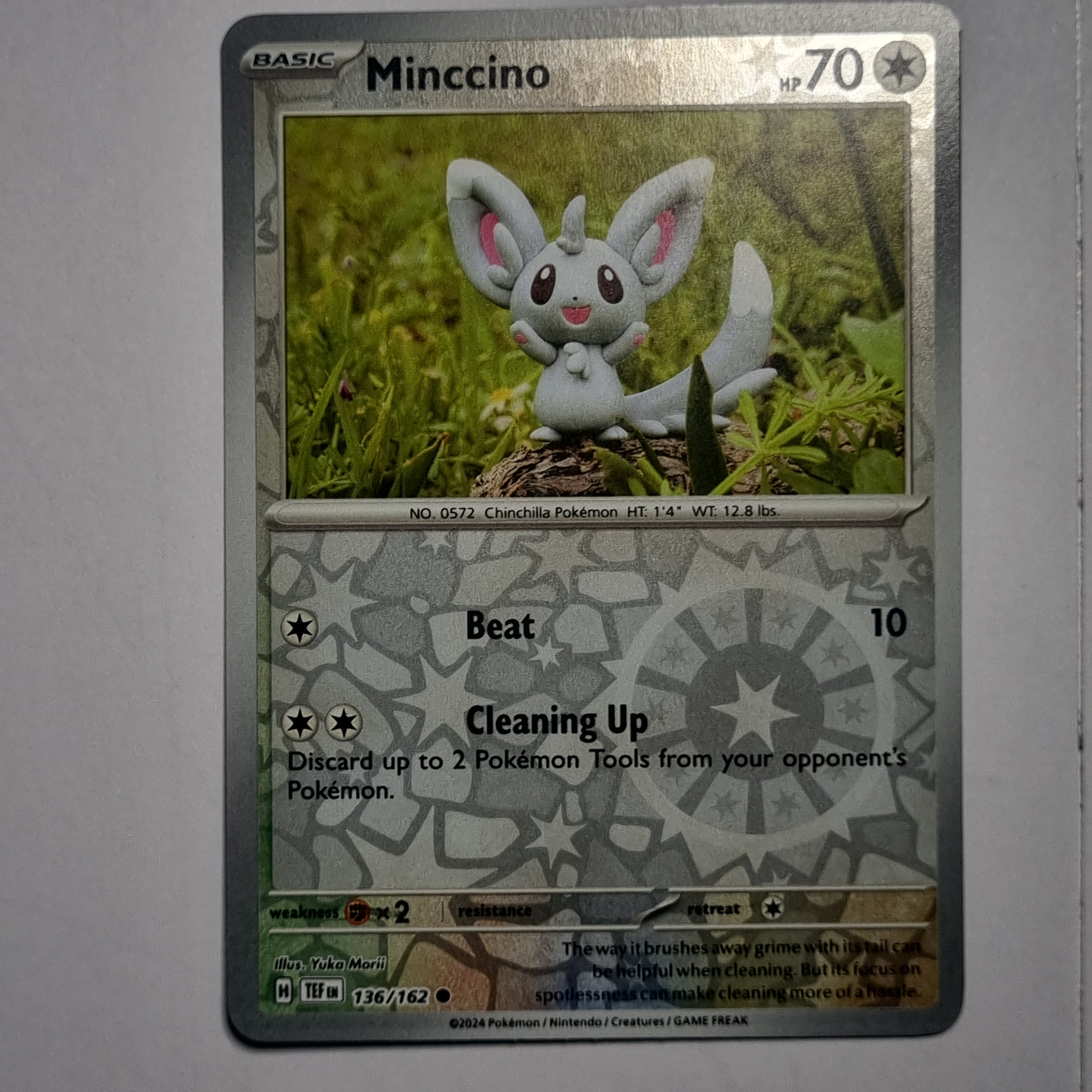 Pokemon TCG - Temporal Forces - #136 - Minccino - Reverse Holo Common