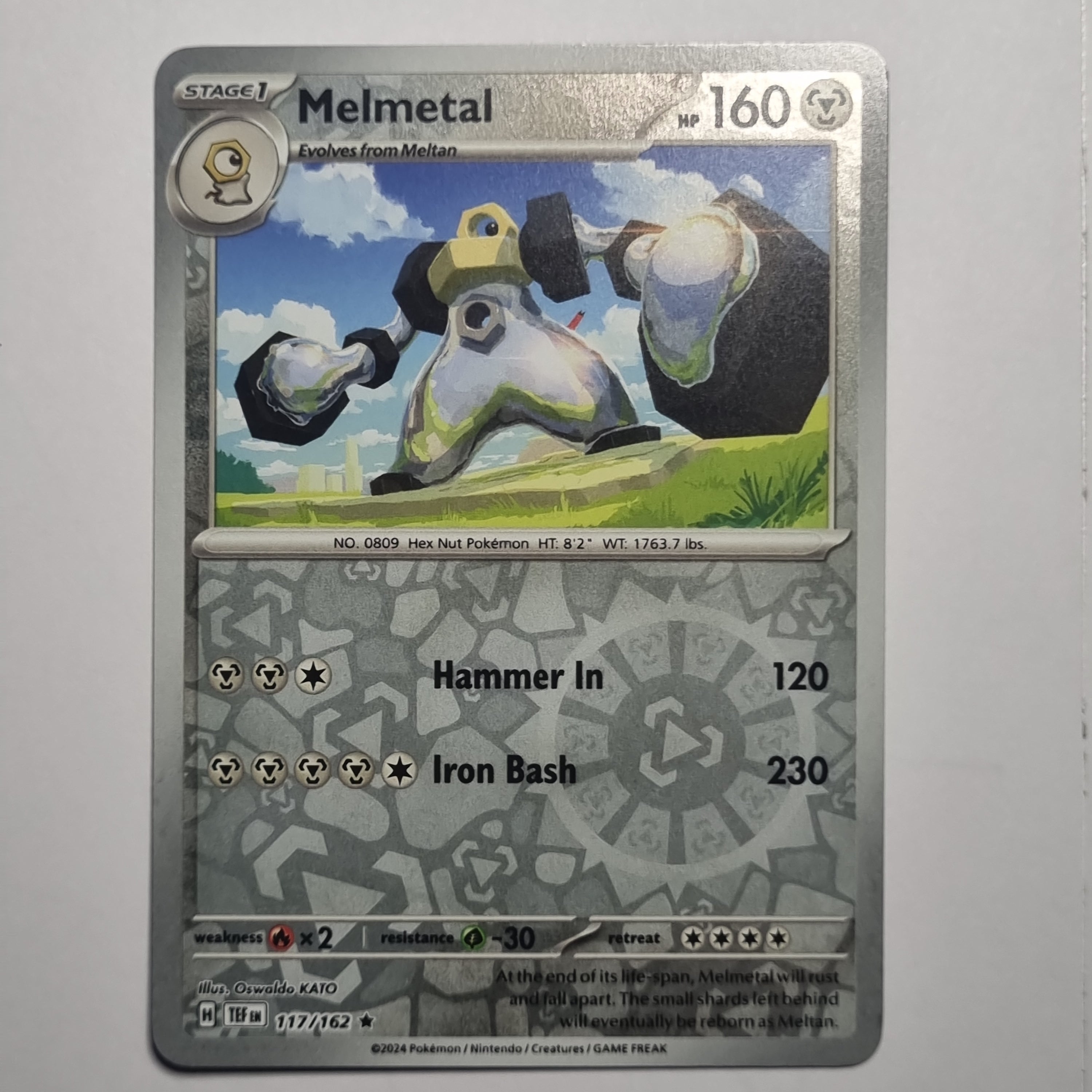 Pokemon TCG - Temporal Forces - #117 - Melmetal Reverse Holo Rare Holo