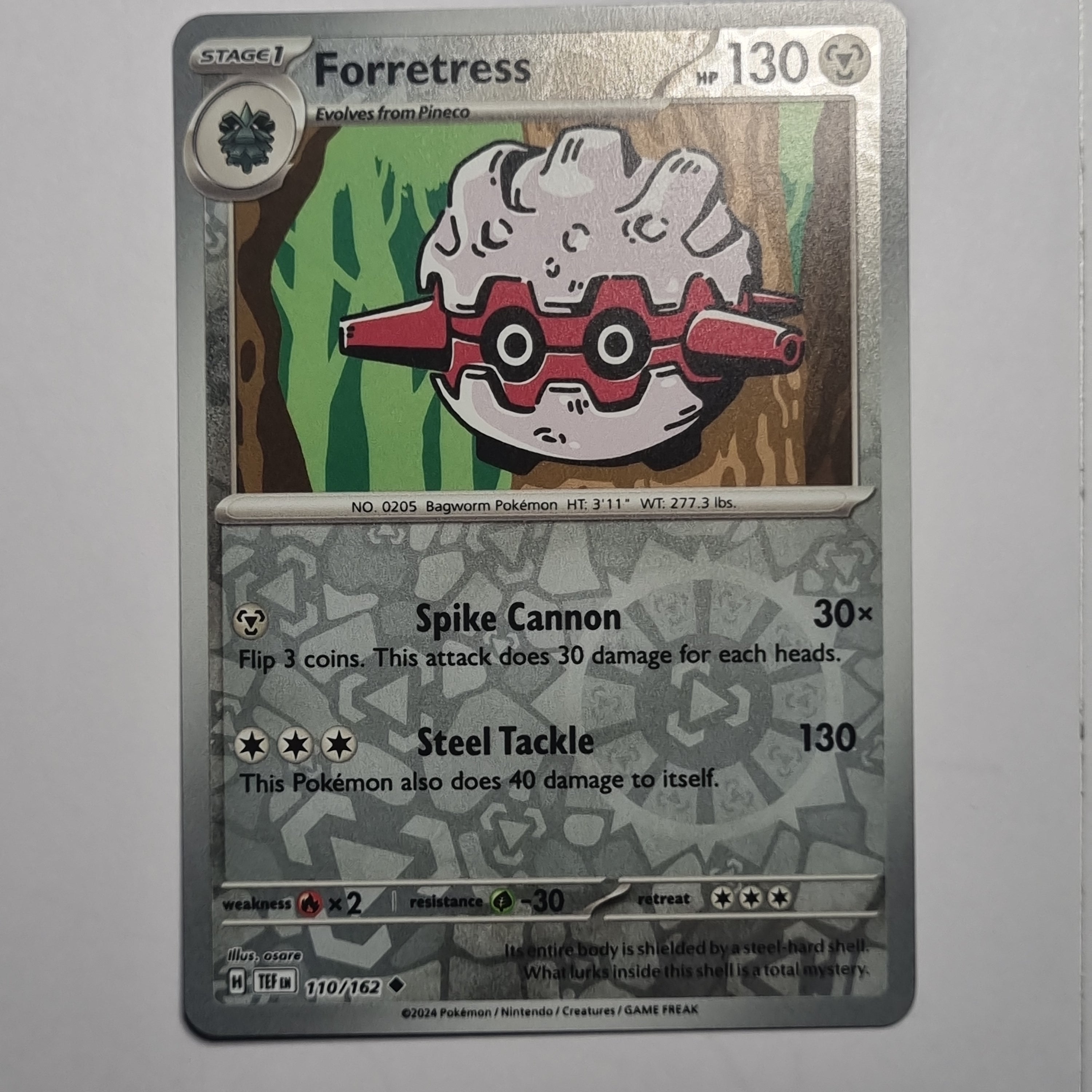 Pokemon TCG - Temporal Forces - #110 Forretress Reverse Holo Uncommon