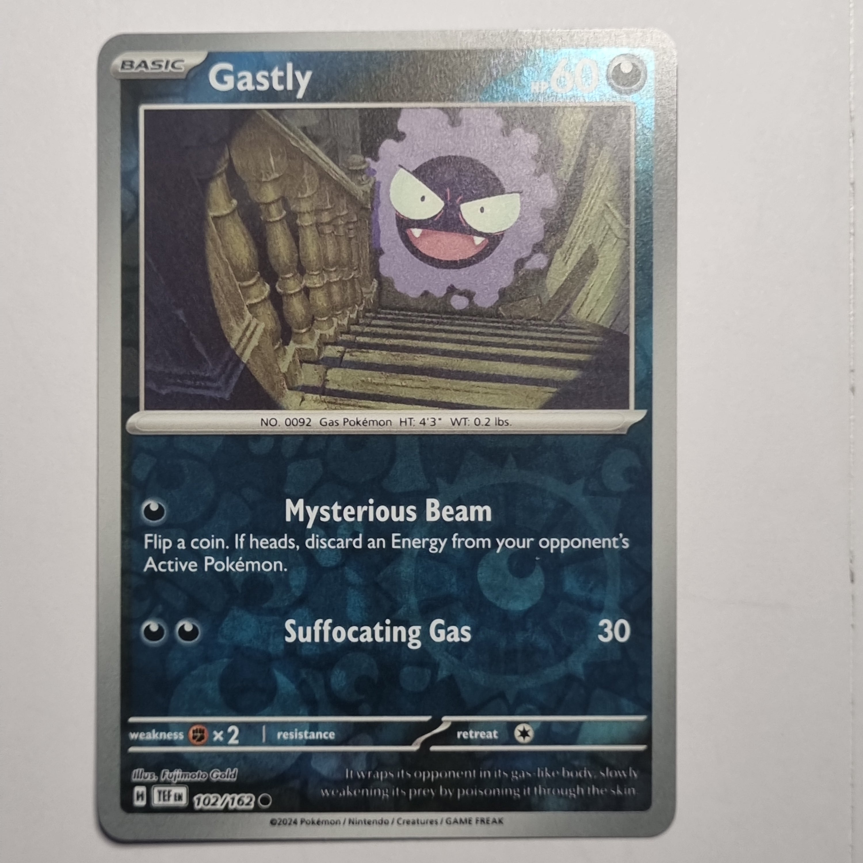 Pokemon TCG - Temporal Forces - #102 - Gastly - Reverse Holo - Common