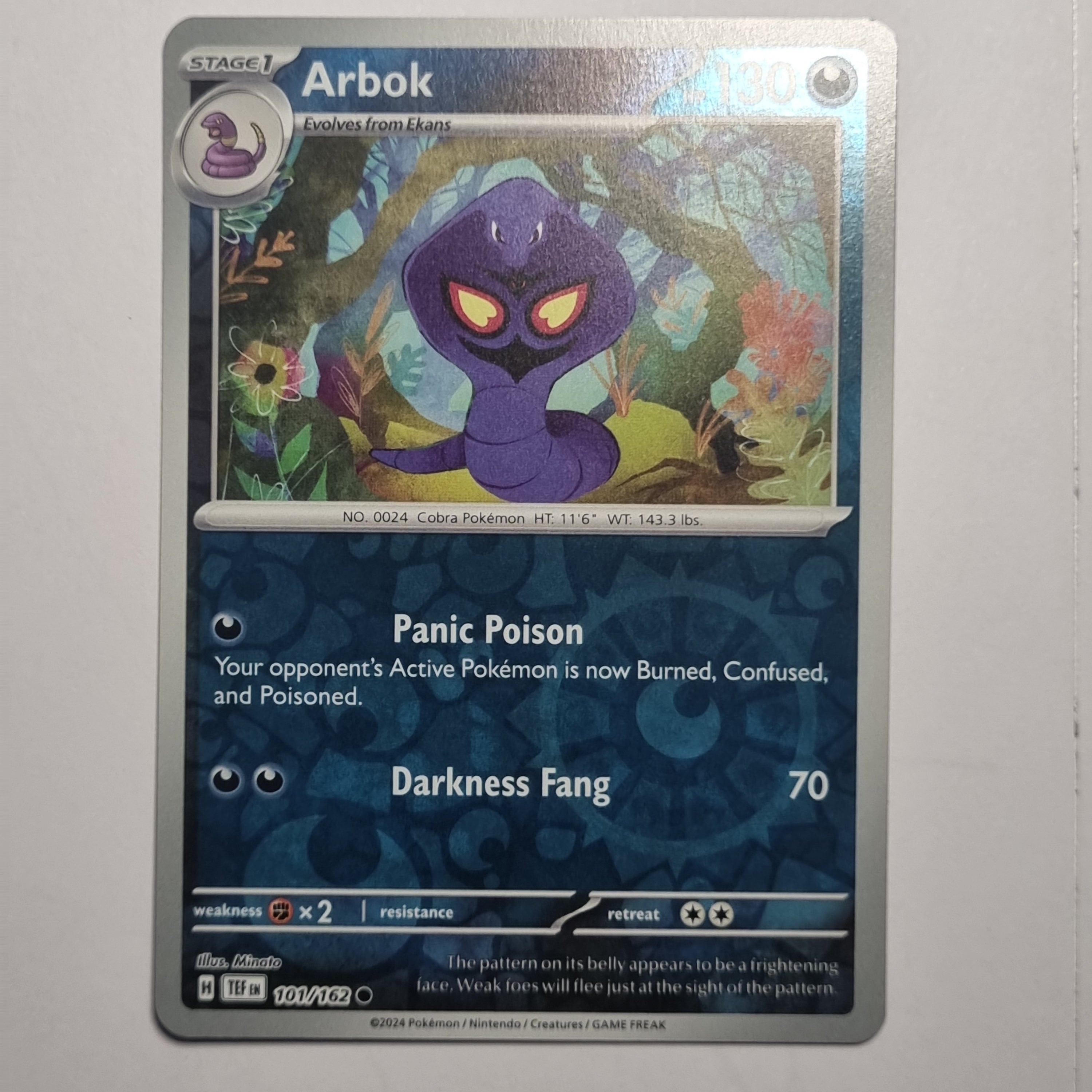 Pokemon TCG - Temporal Forces - #101 - Arbok - Reverse Holo - Common