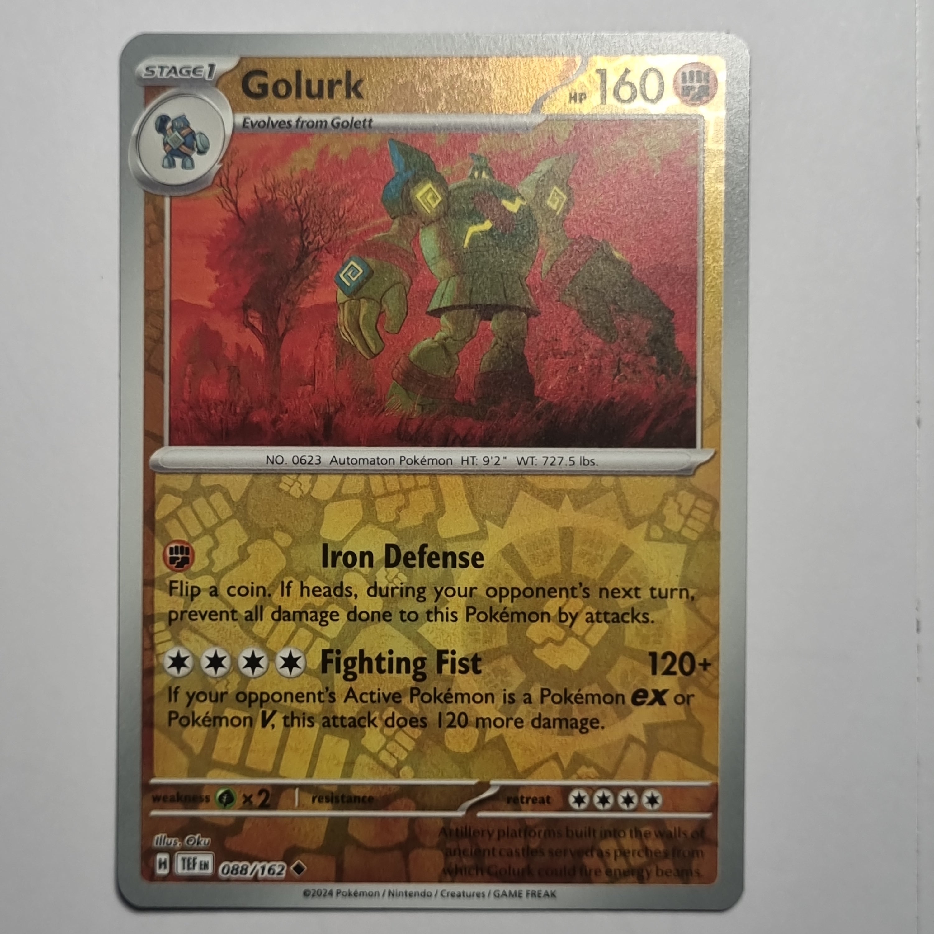 Pokemon TCG - Temporal Forces - #088 - Golurk - Reverse Holo Uncommon