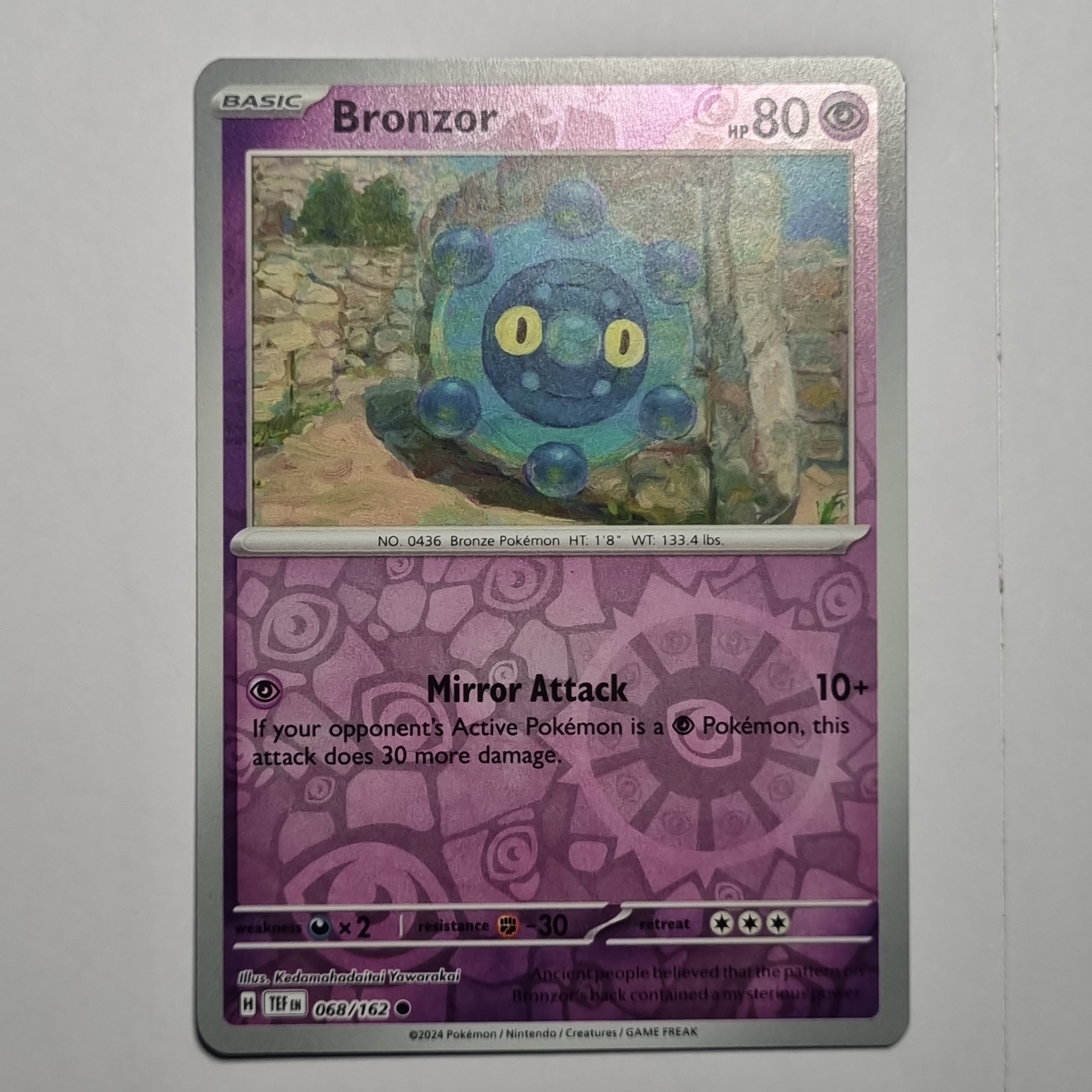 Pokemon TCG - Temporal Forces - #068 - Bronzor - Reverse Holo - Common