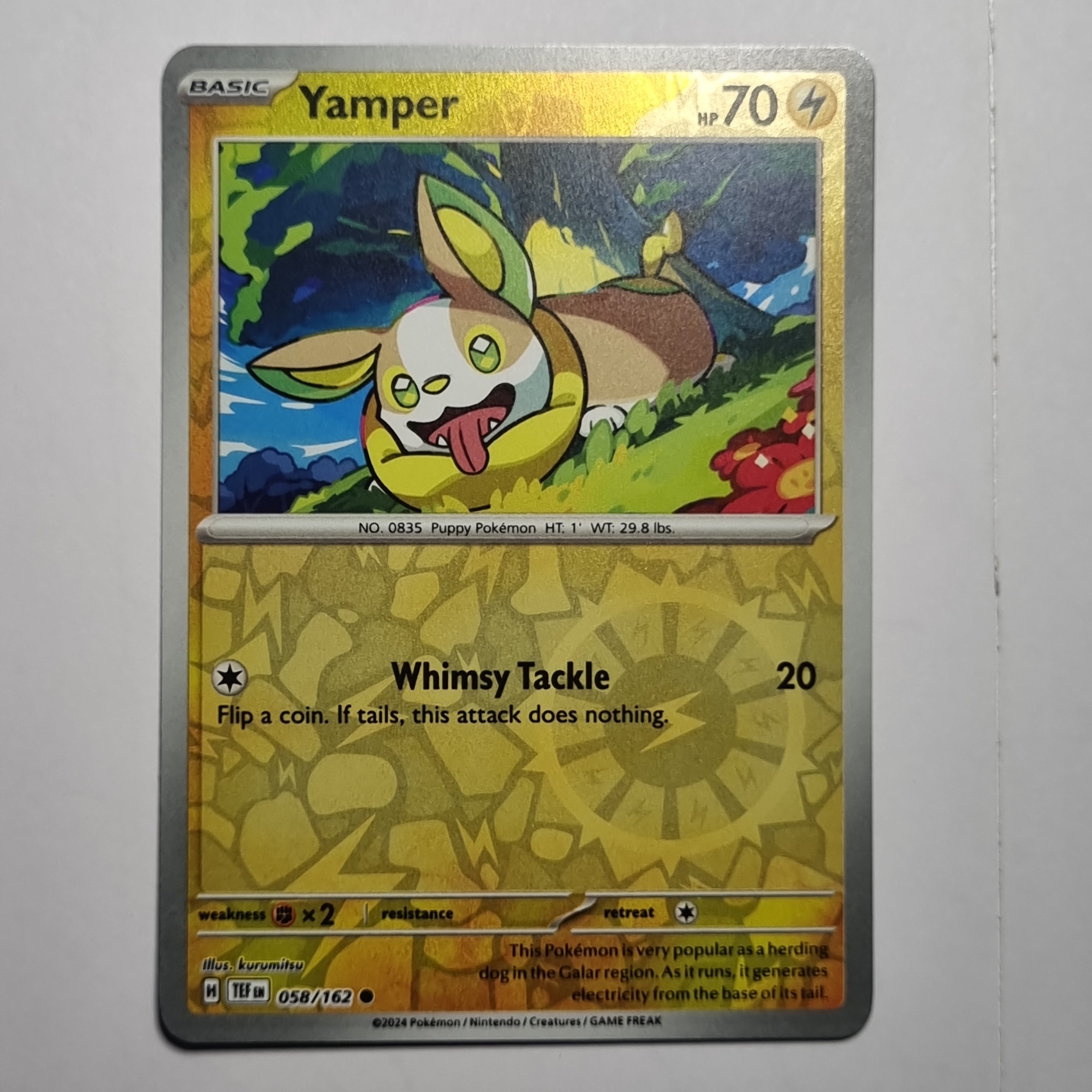 Pokemon TCG - Temporal Forces - #058 - Yamper - Reverse Holo - Common