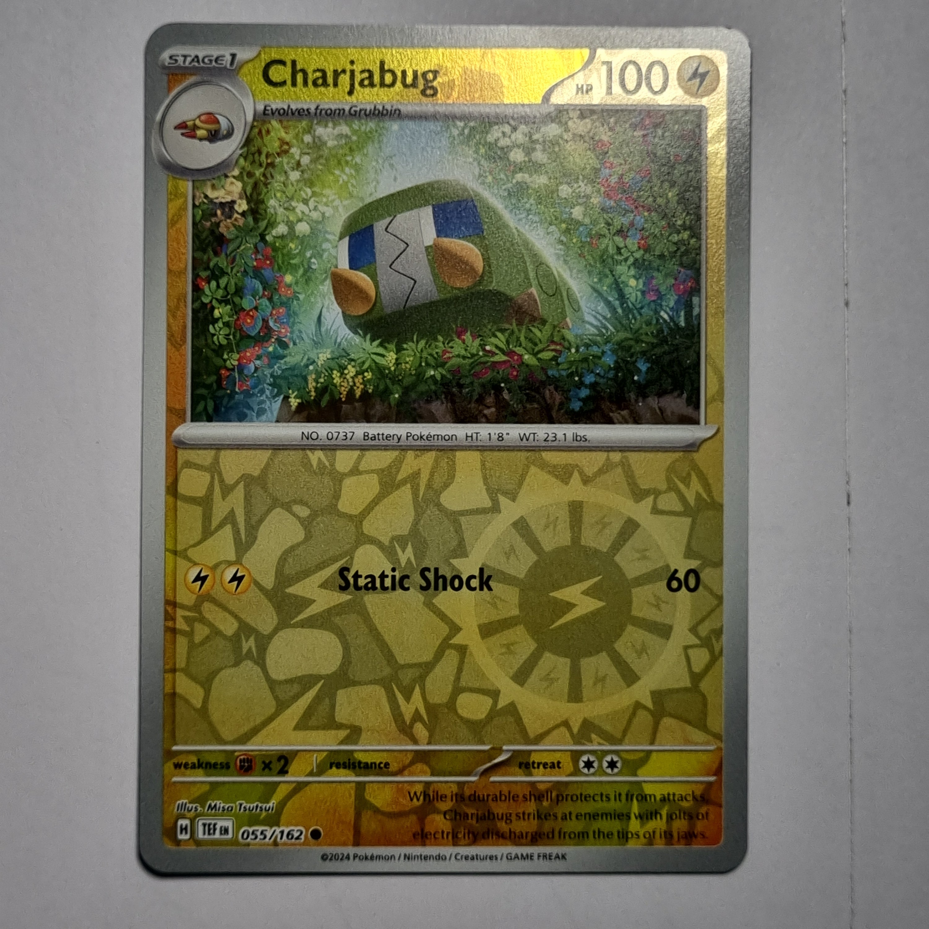 Pokemon TCG - Temporal Forces - #055 - Charjabug - Reverse Holo Common