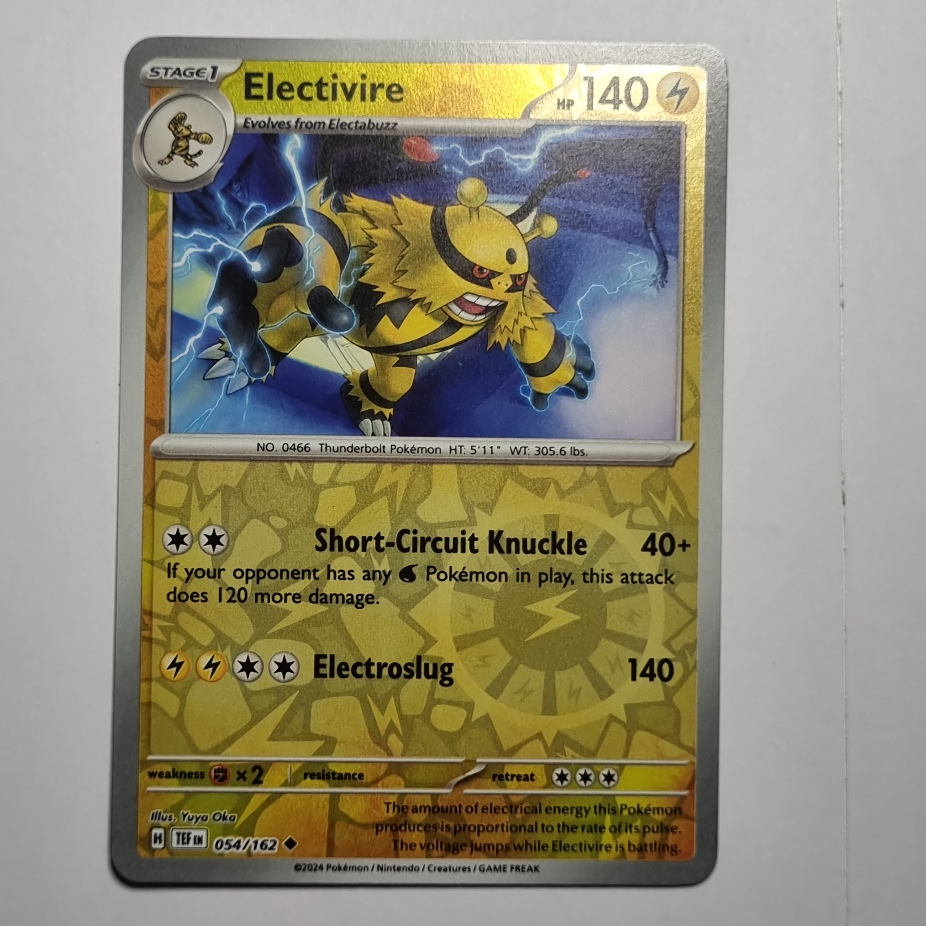 Pokemon TCG - Temporal Forces - #054 Electivire Reverse Holo Uncommon