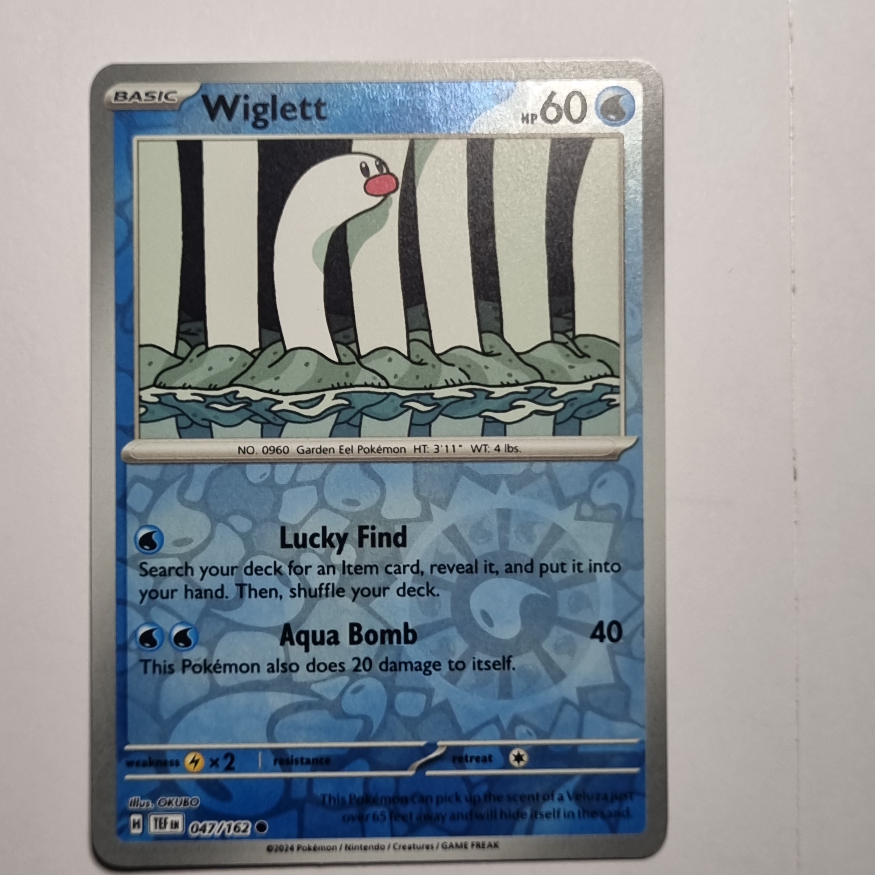 Pokemon TCG - Temporal Forces - #047 - Wiglett - Reverse Holo - Common