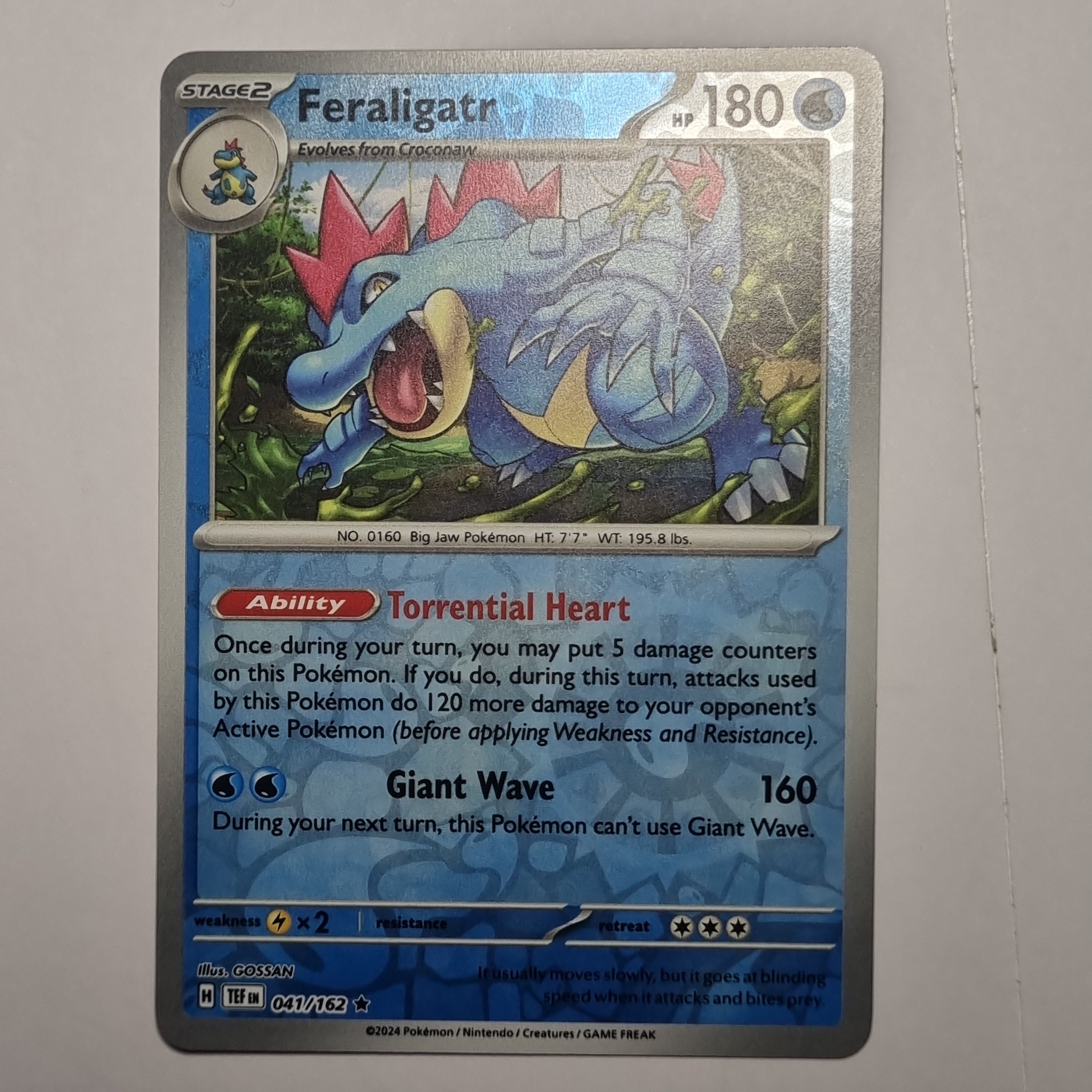 Pokemon TCG - Temporal Forces - #041 Feraligatr Reverse Holo Rare Holo