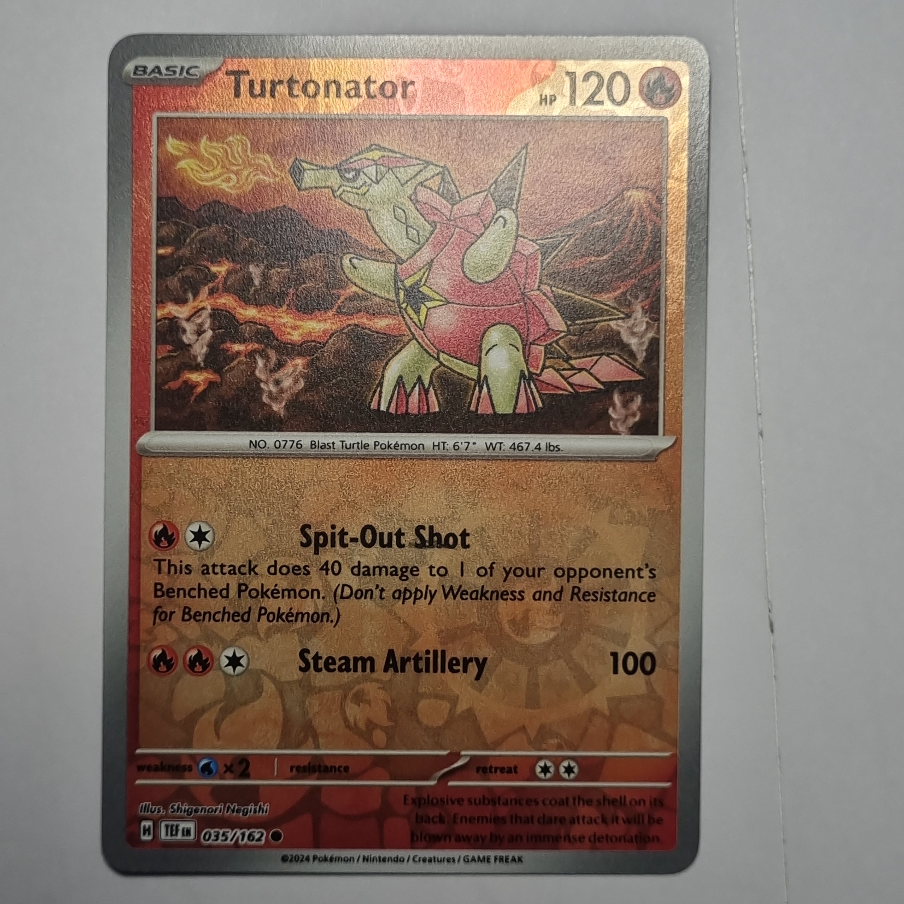 Pokemon TCG - Temporal Forces - #035 - Turtonator Reverse Holo Common