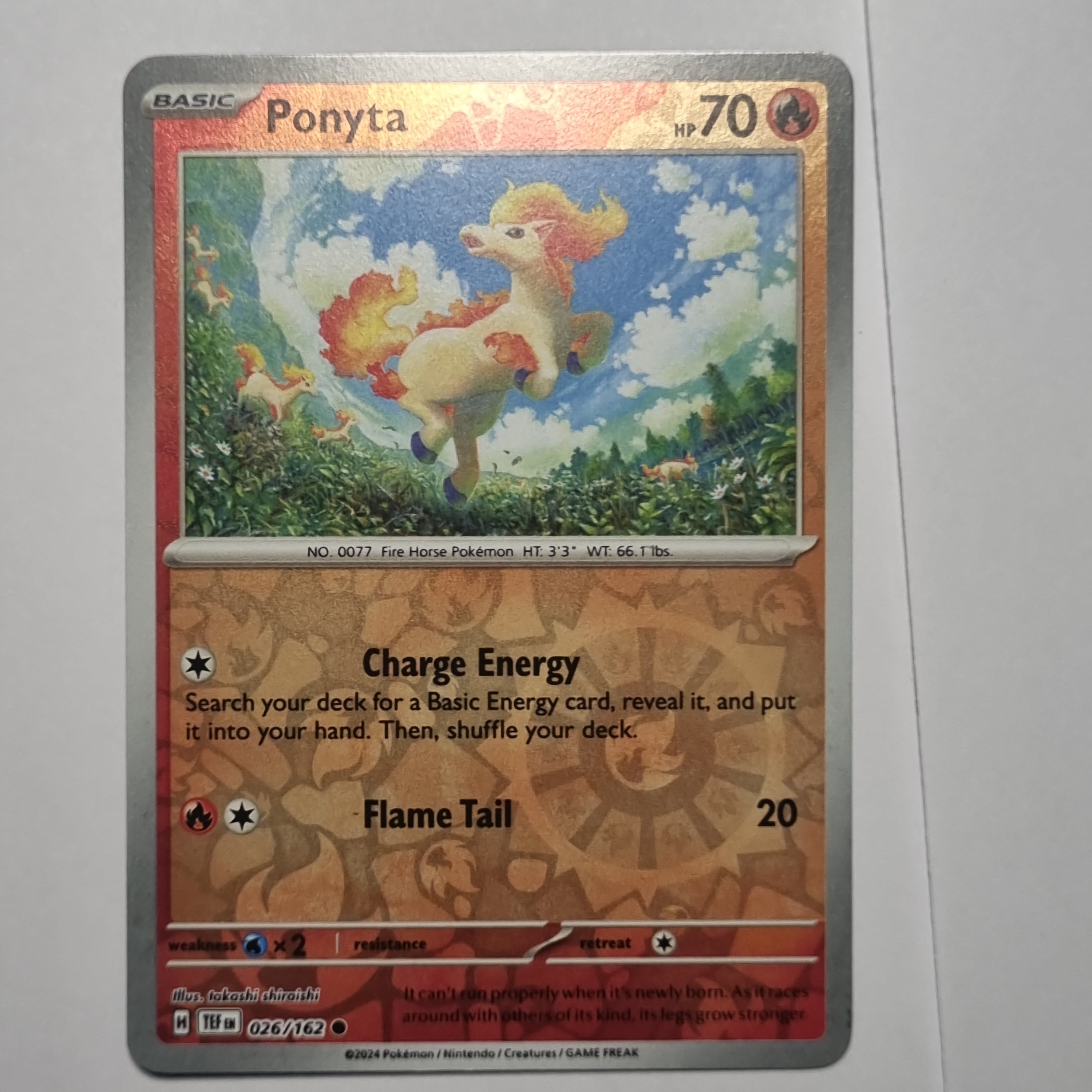 Pokemon TCG - Temporal Forces - #026 - Ponyta - Reverse Holo - Common