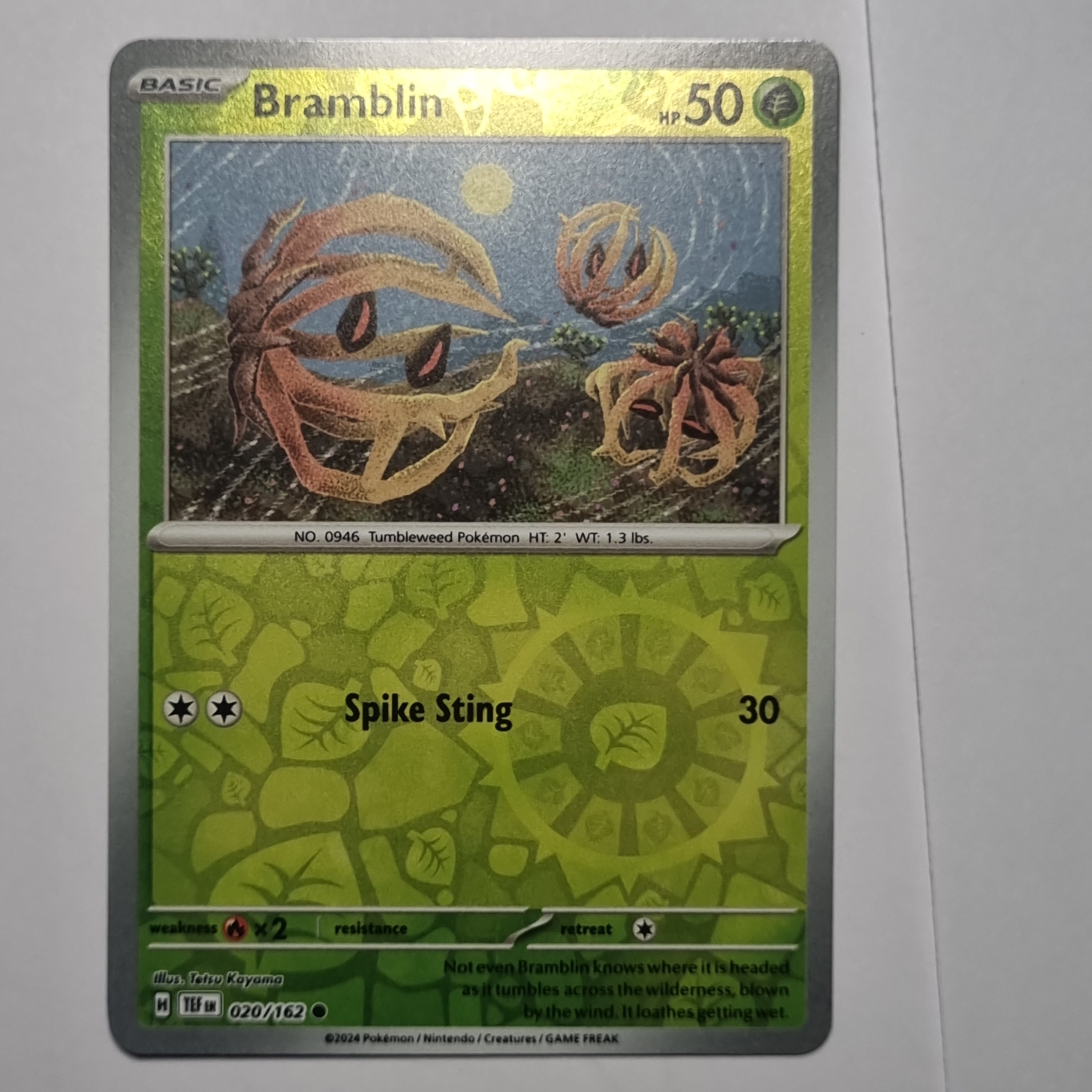 Pokemon TCG - Temporal Forces - #020 - Bramblin - Reverse Holo Common