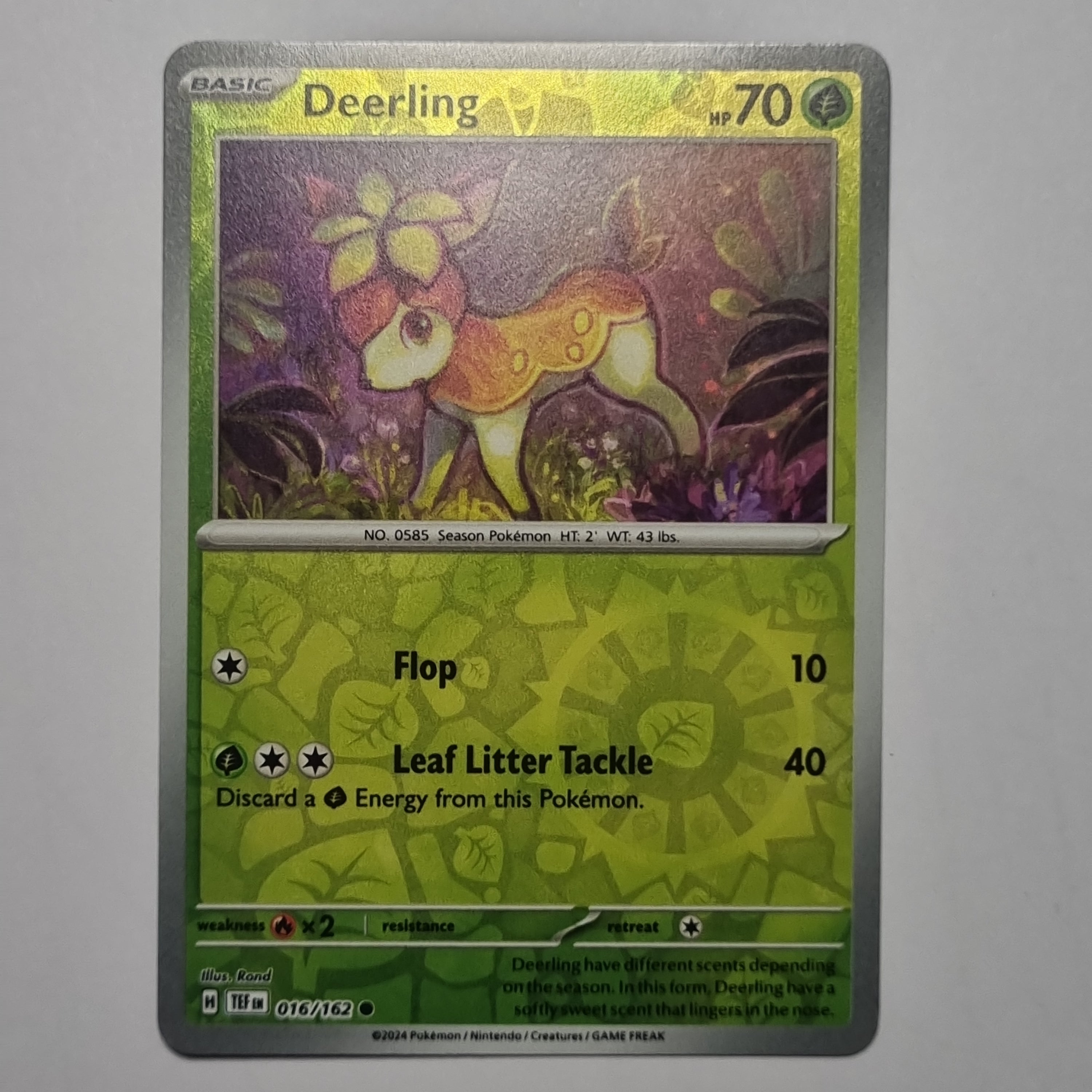 Pokemon TCG - Temporal Forces - #016 - Deerling - Reverse Holo Common