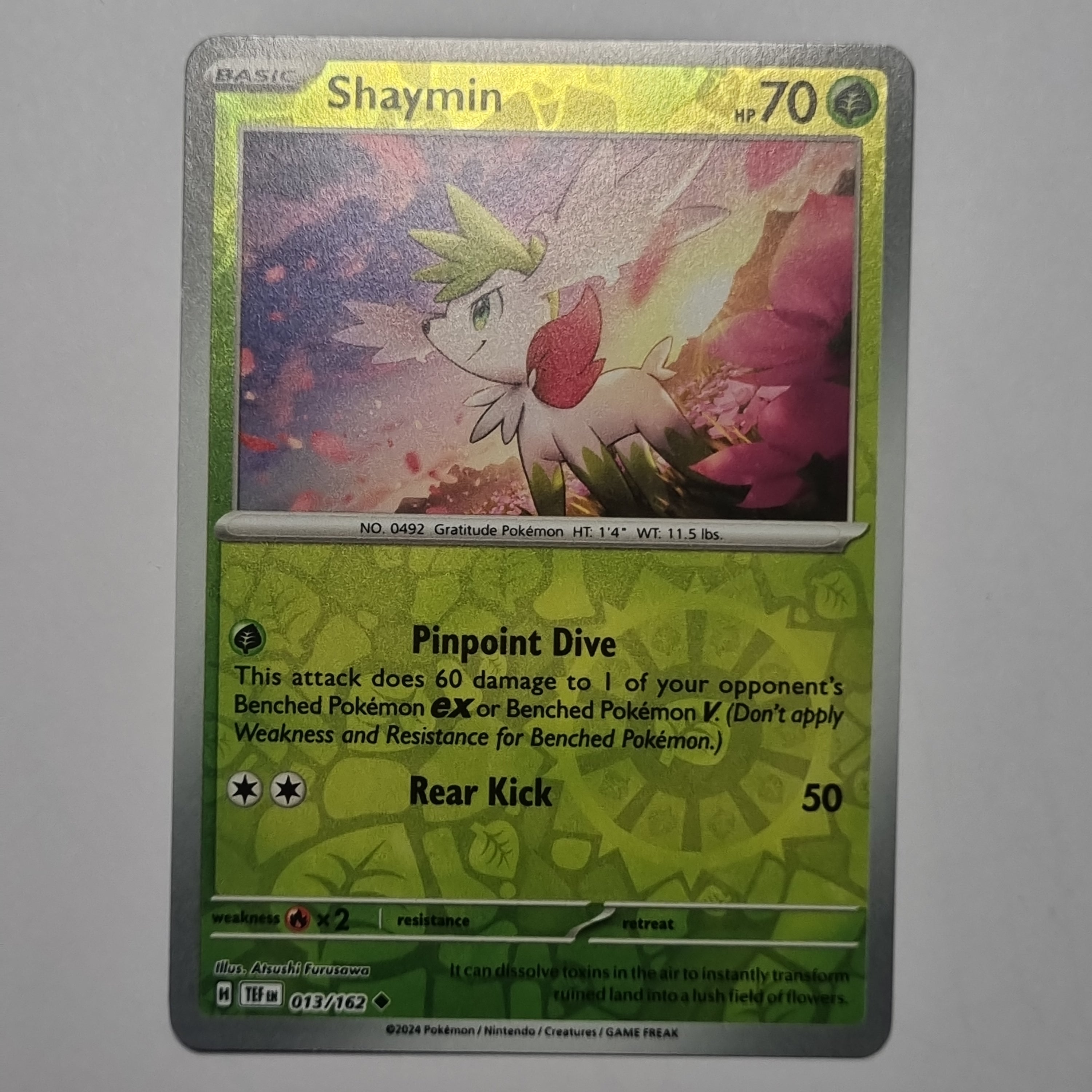 Pokemon TCG - Temporal Forces - #013 - Shaymin - Reverse Holo Uncommon