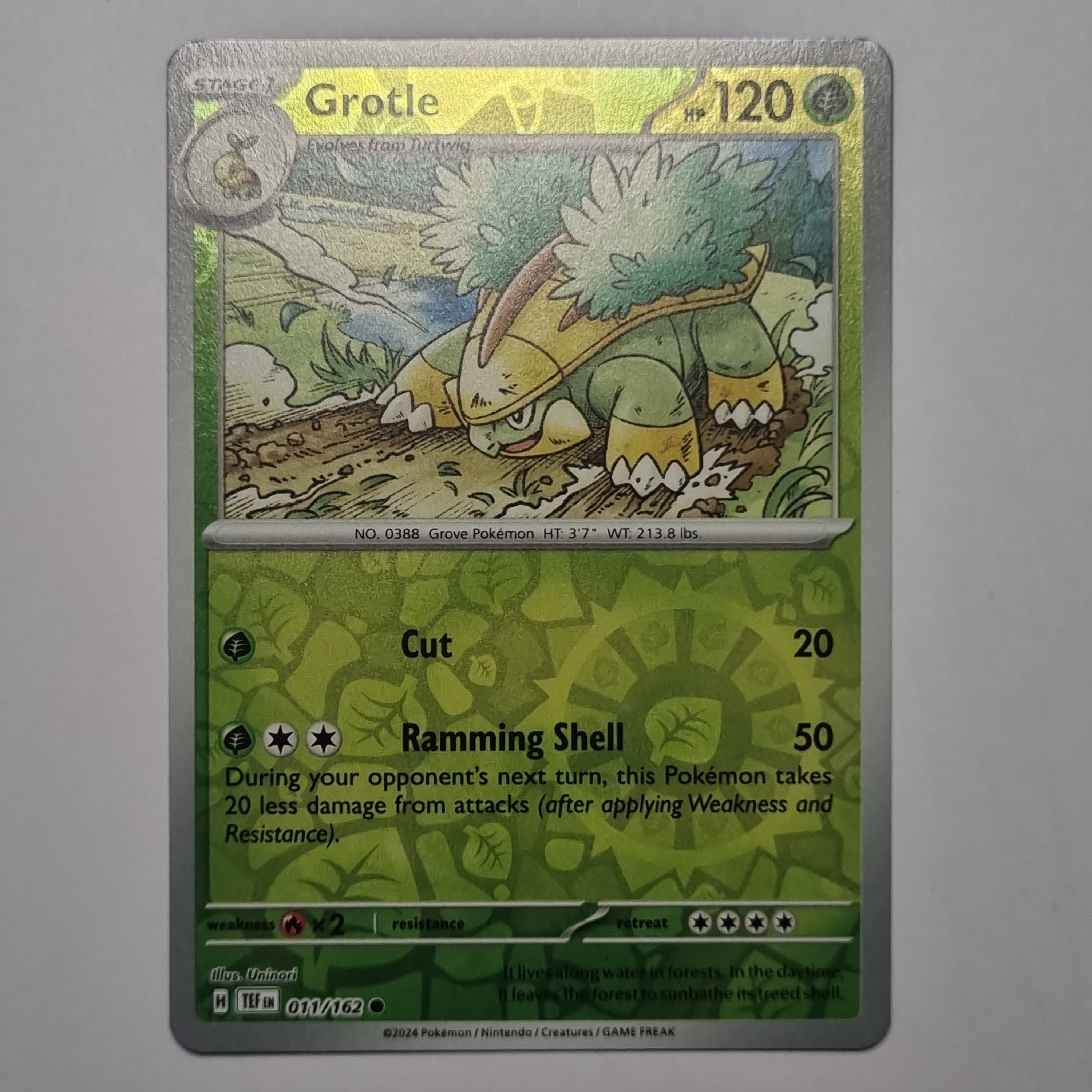 Pokemon TCG - Temporal Forces - #011 - Grotle - Reverse Holo - Common
