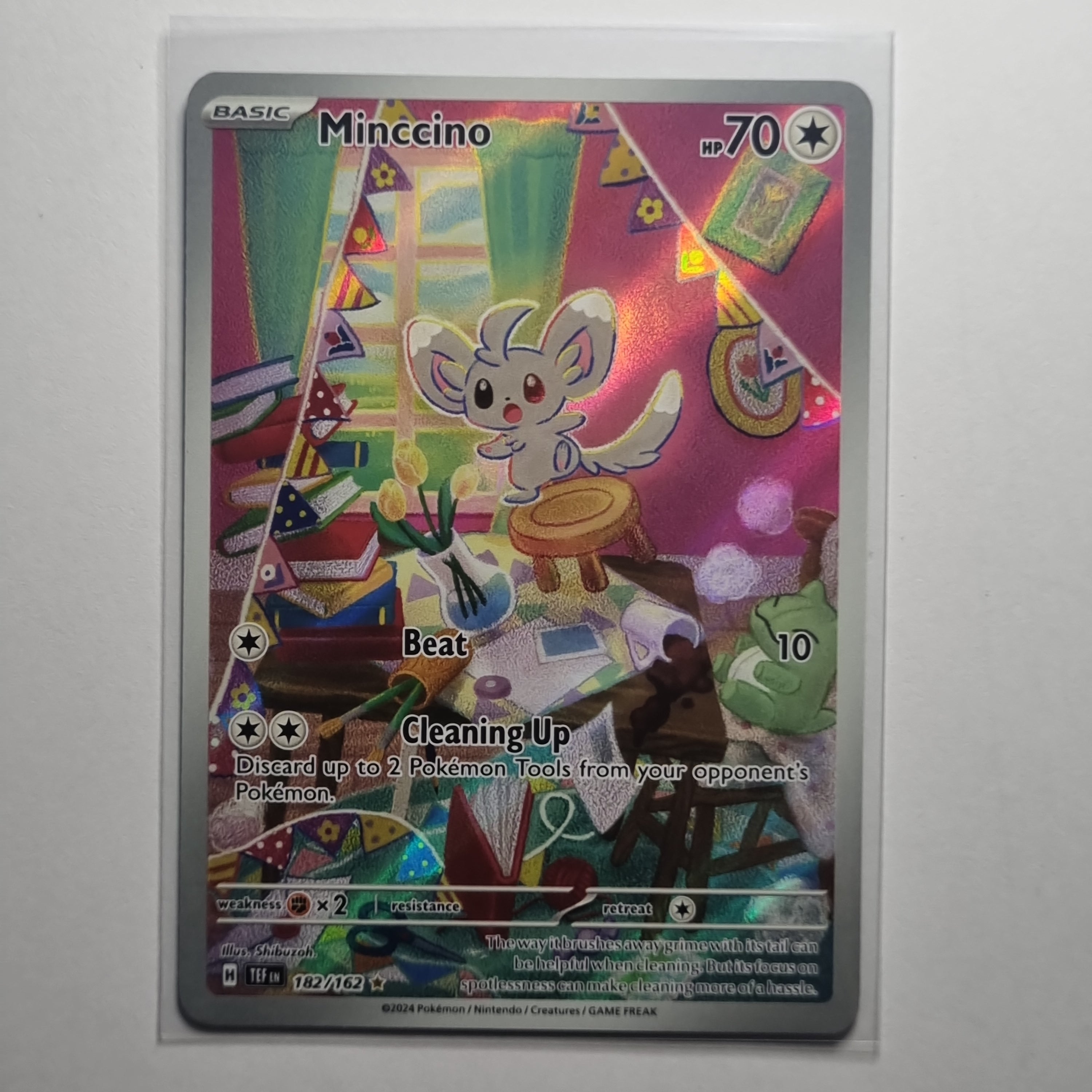 Pokemon TCG - Temporal Forces - #182 - Minccino - Illustration Rare