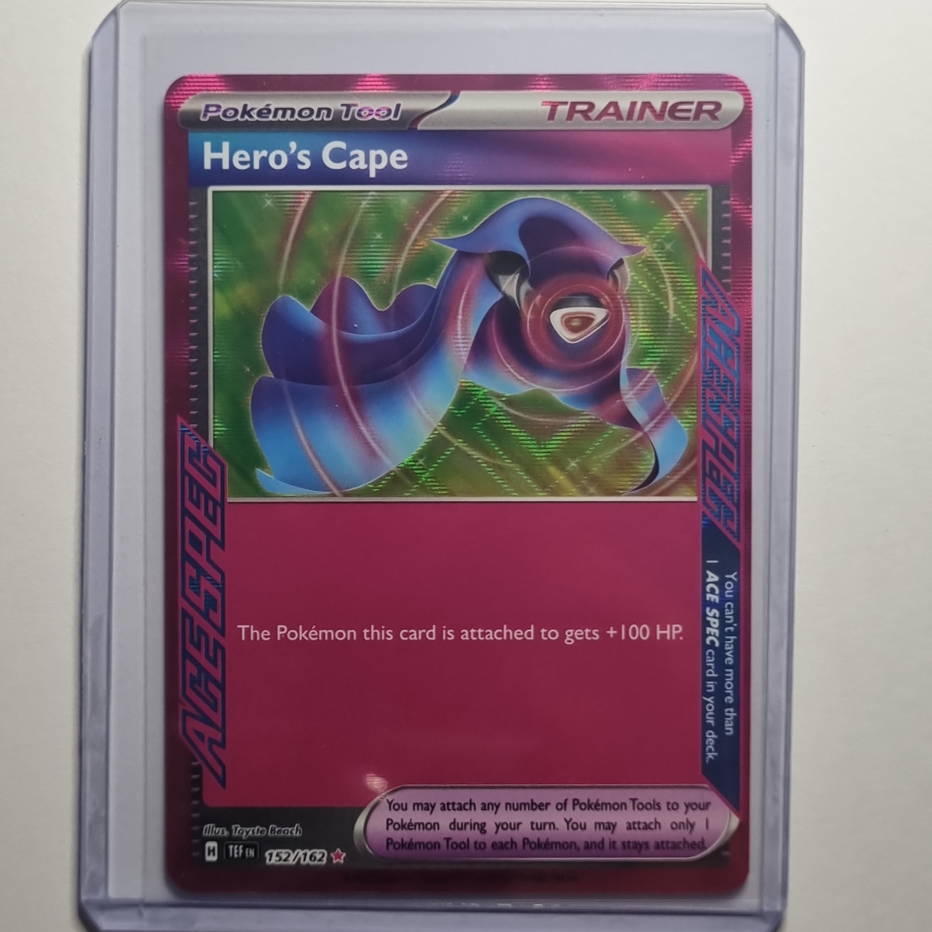 Pokemon TCG - Temporal Forces - #152 - Hero's Cape - Ace Spec Card