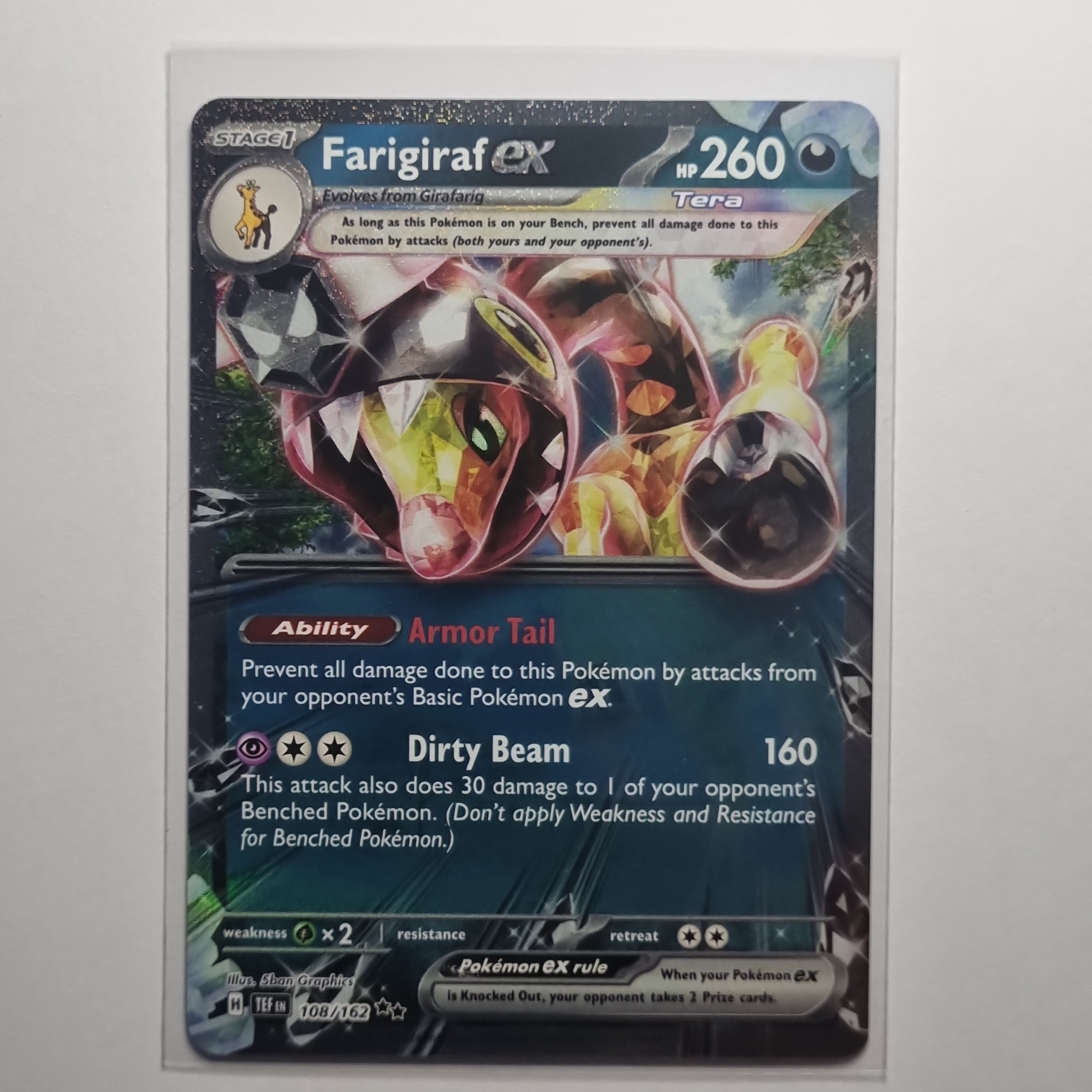 Pokemon TCG - Temporal Forces - #108 - Farigiraf EX - Double Rare Holo
