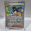 Pokemon TCG Scarlet & Violet expansion Twilight Masquerades. Kieran Reverse Holo card.