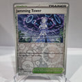 Pokemon TCG Scarlet & Violet expansion Twilight Masquerades. Jamming Tower Reverse Holo card.