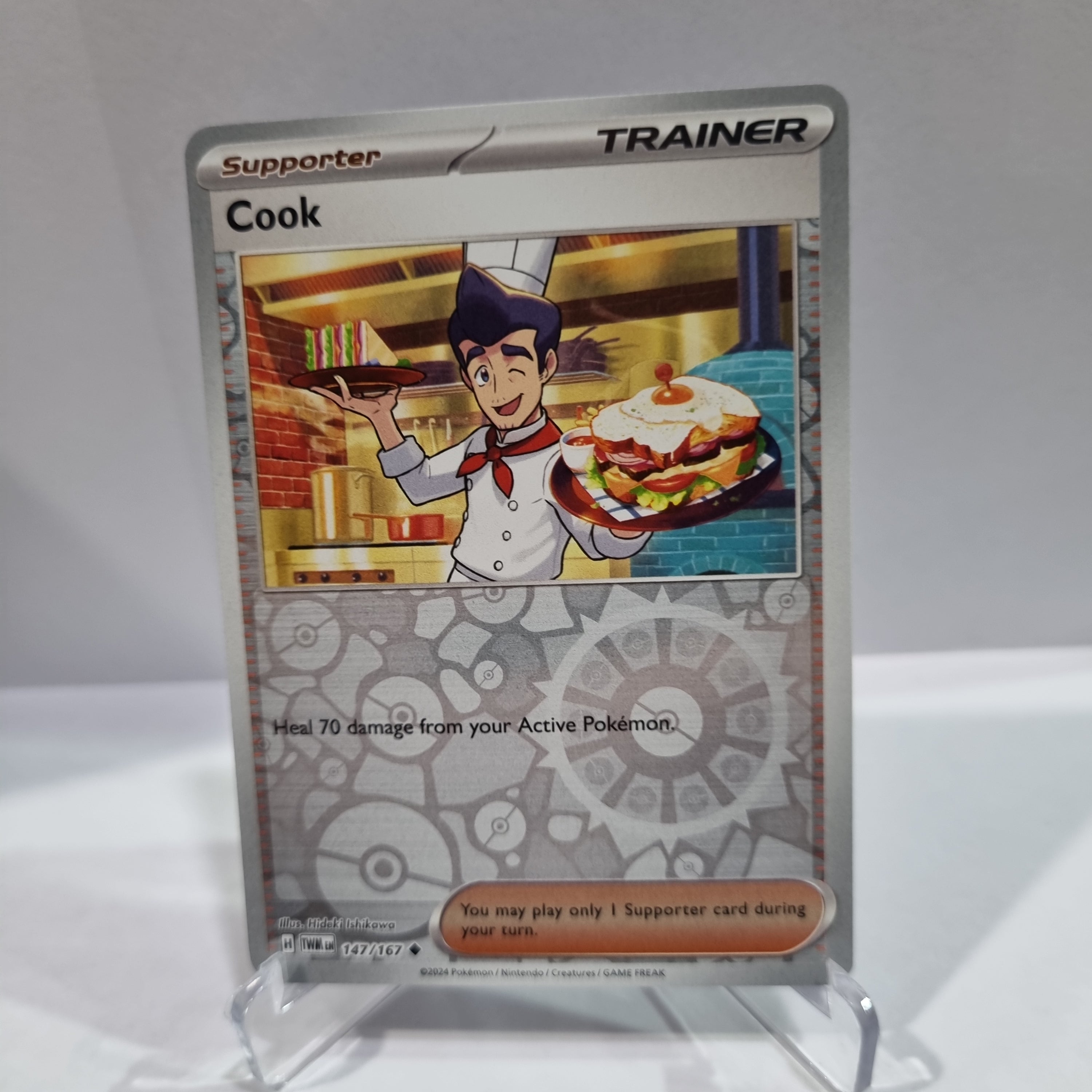 Pokemon TCG Scarlet & Violet expansion Twilight Masquerades. Cook Reverse Holo card.