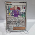 Pokemon TCG Scarlet & Violet expansion Twilight Masquerades. Caretaker Reverse Holo card.