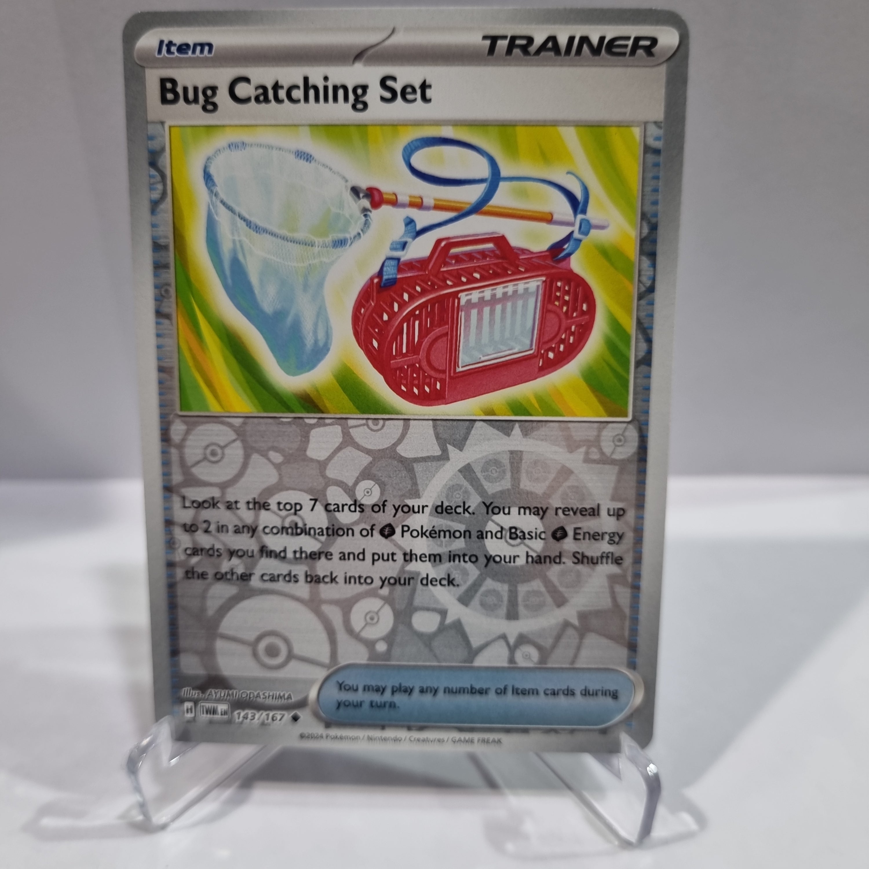 Pokemon TCG Scarlet & Violet expansion Twilight Masquerades. Bug Catching Set Reverse Holo card.