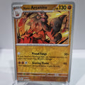 Pokemon TCG Scarlet & Violet expansion Twilight Masquerades. Hisuian Arcanine Reverse Holo card.