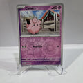 Pokemon TCG Scarlet & Violet expansion Twilight Masquerades. Clefairy Reverse Holo card.