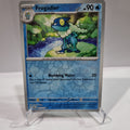 Pokemon TCG Scarlet & Violet expansion Twilight Masquerades. Frogadier Reverse Holo card.