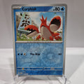 Pokemon TCG Scarlet & Violet expansion Twilight Masquerades. Corphish Reverse Holo card.