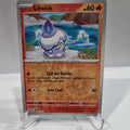 Pokemon TCG Scarlet & Violet expansion Twilight Masquerades. Litwick Reverse Holo card.