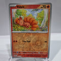 Pokemon TCG Scarlet & Violet expansion Twilight Masquerades. Vulpix Reverse Holo card.