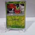 Pokemon TCG Scarlet & Violet expansion Twilight Masquerades. Applin Reverse Holo card.