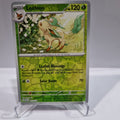 Pokemon TCG Scarlet & Violet expansion Twilight Masquerades. Leafeon Reverse Holo card.
