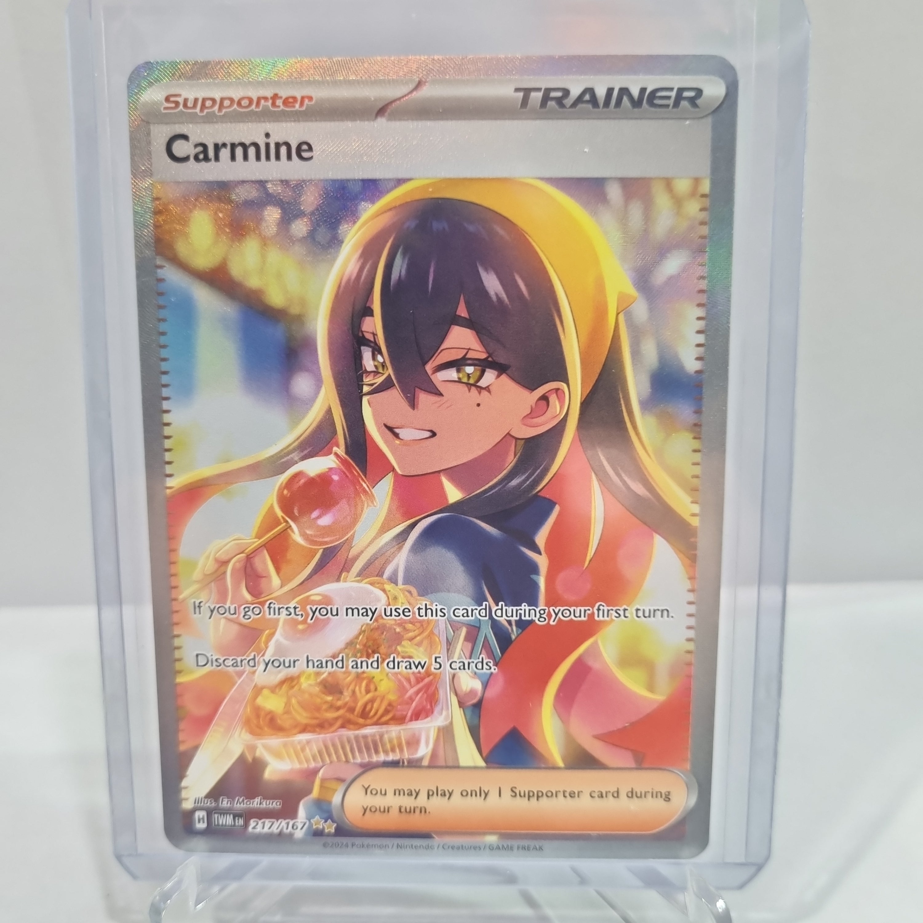Pokemon TCG Scarlet & Violet expansion Twilight Masquerades. Carmine Special Illustration Rare.