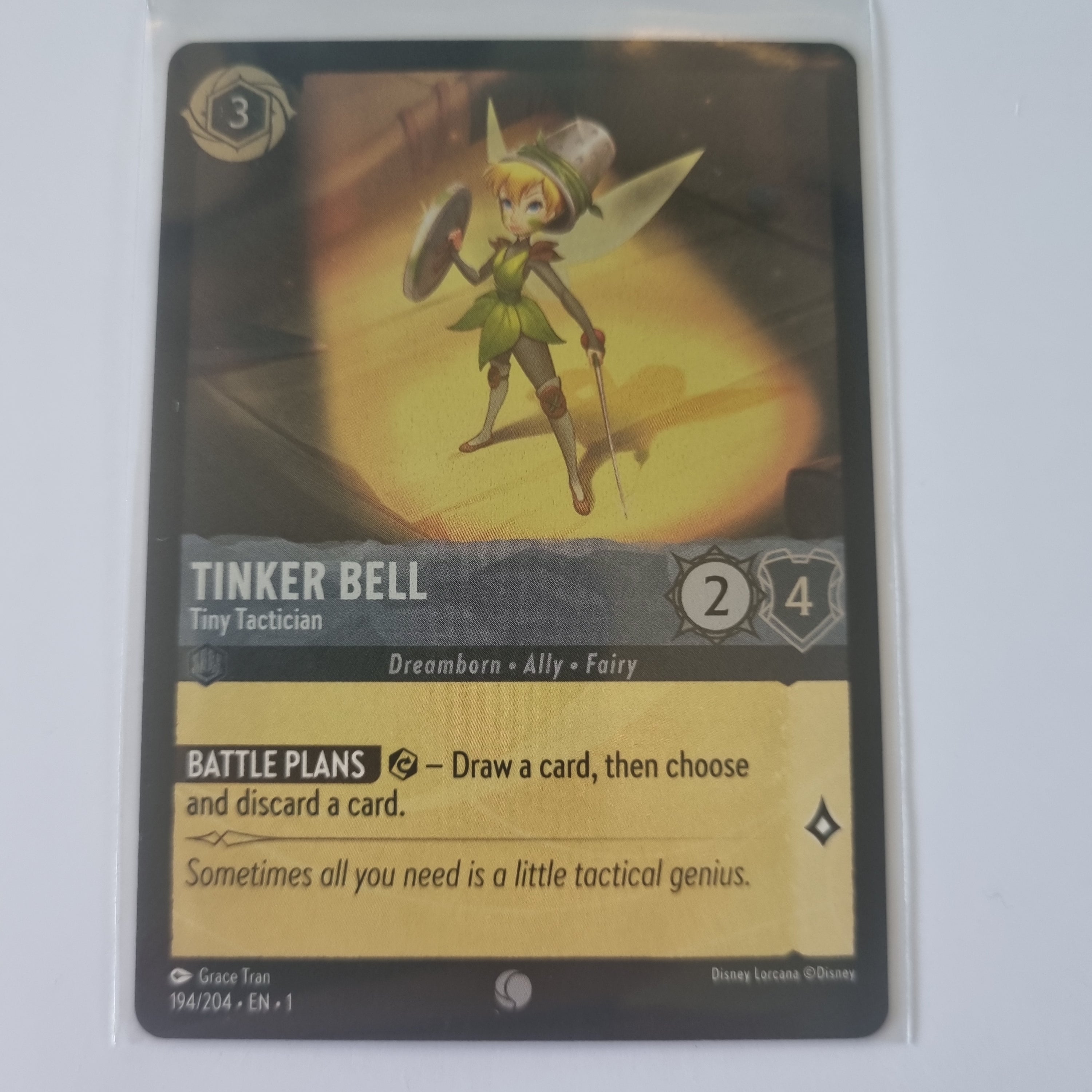 Lorcana - First Chapter - Coldfoil - Tinker Bell - Tiny Tactician - 194/204 - Common