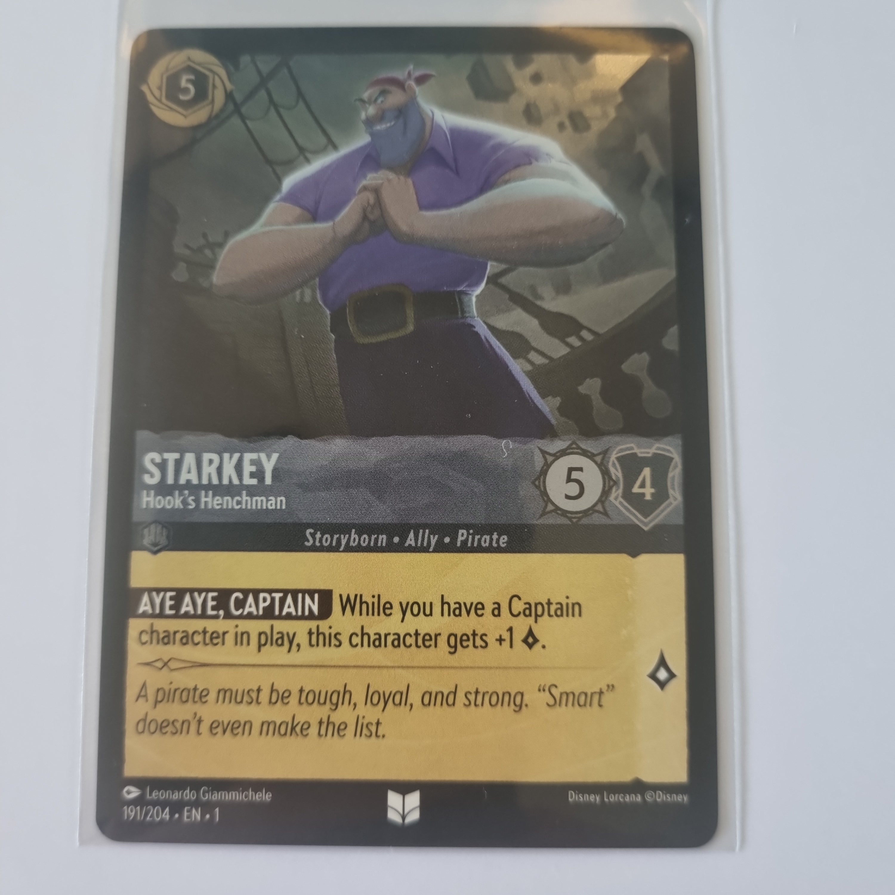 Lorcana - First Chapter - Coldfoil - Starkey - Hook's Henchman - 191/204 - Uncommon