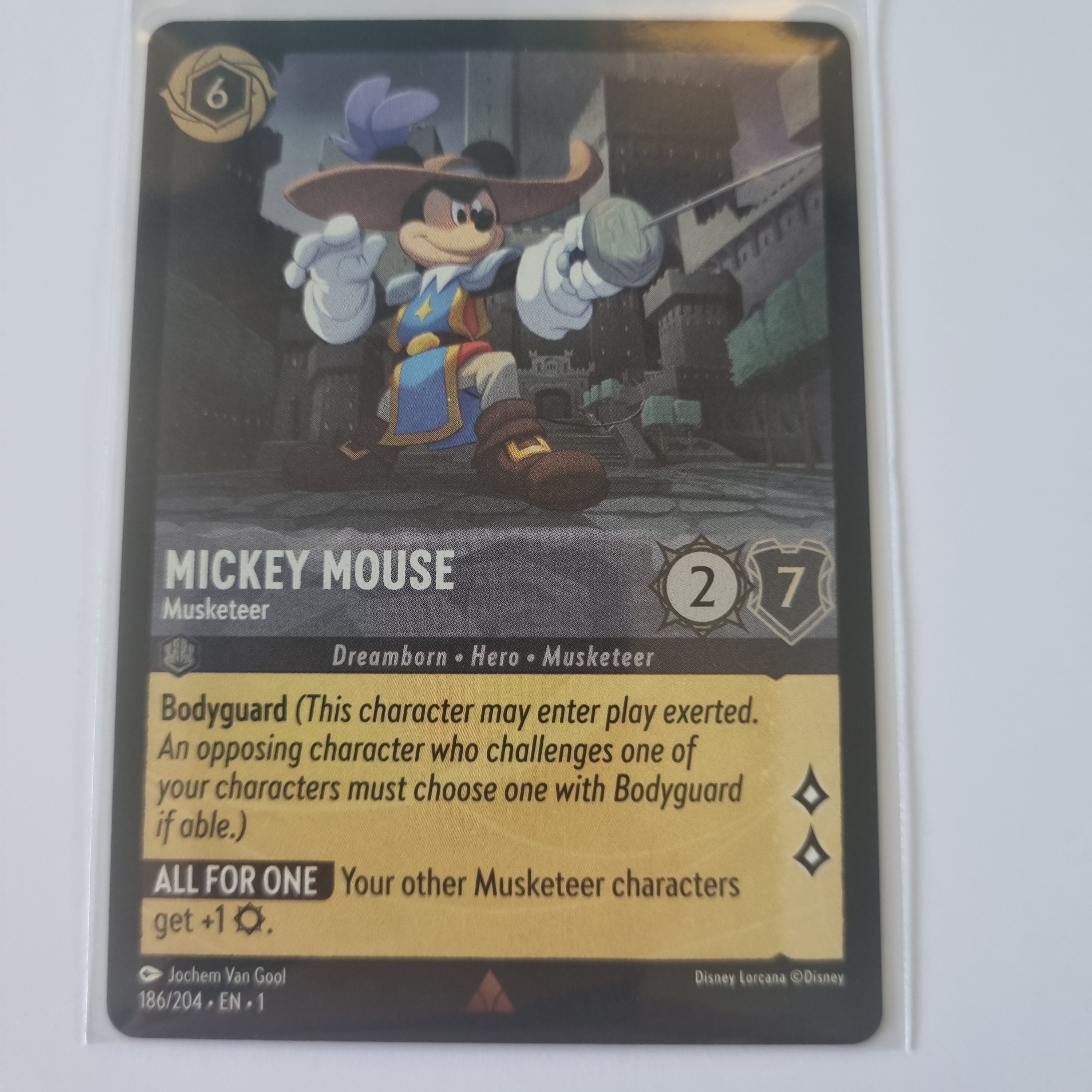 Lorcana - First Chapter - Coldfoil - Mickey Mouse - Musketeer - 186/204 - Rare