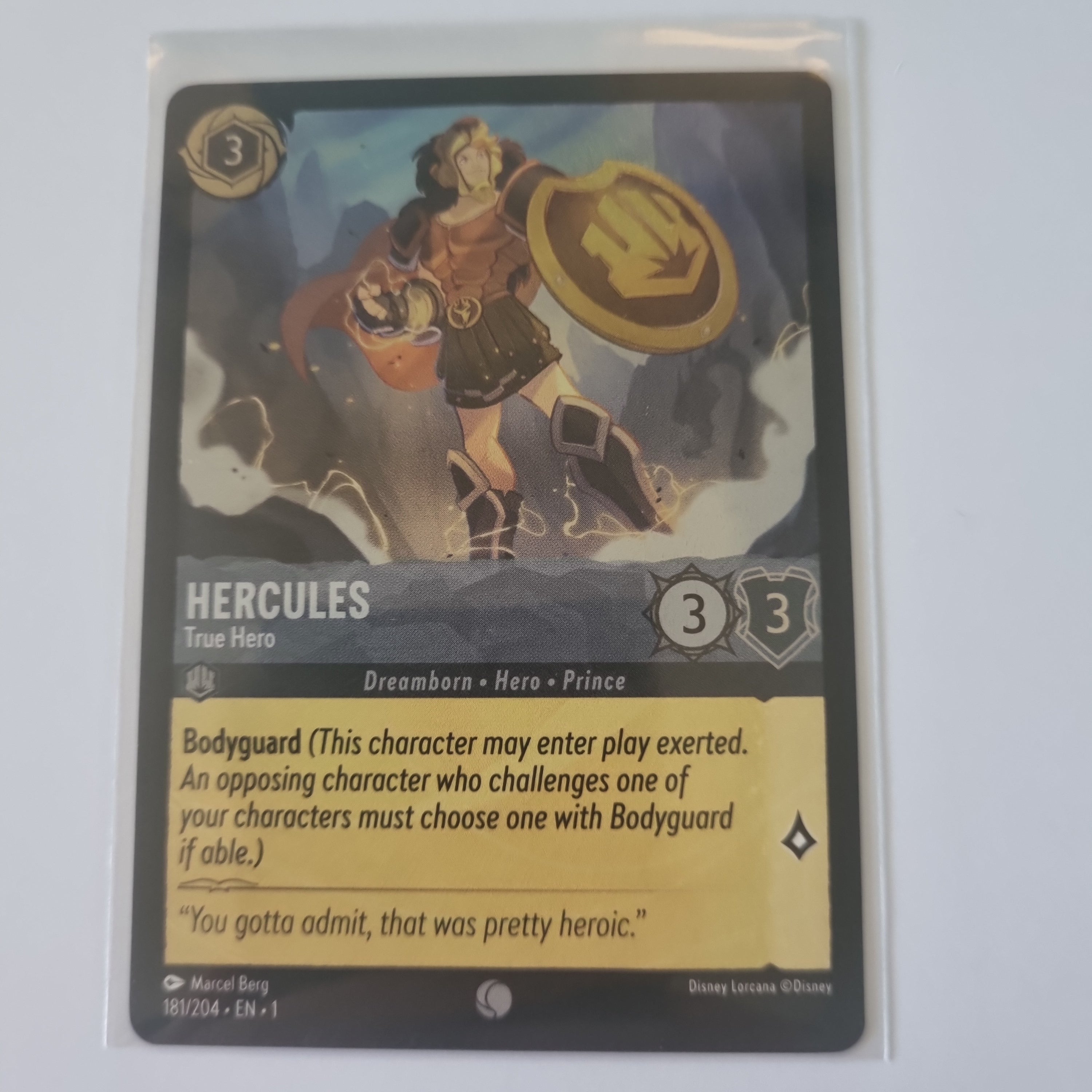 Lorcana - First Chapter - Coldfoil - Hercules - True Hero - 181/204 - Common