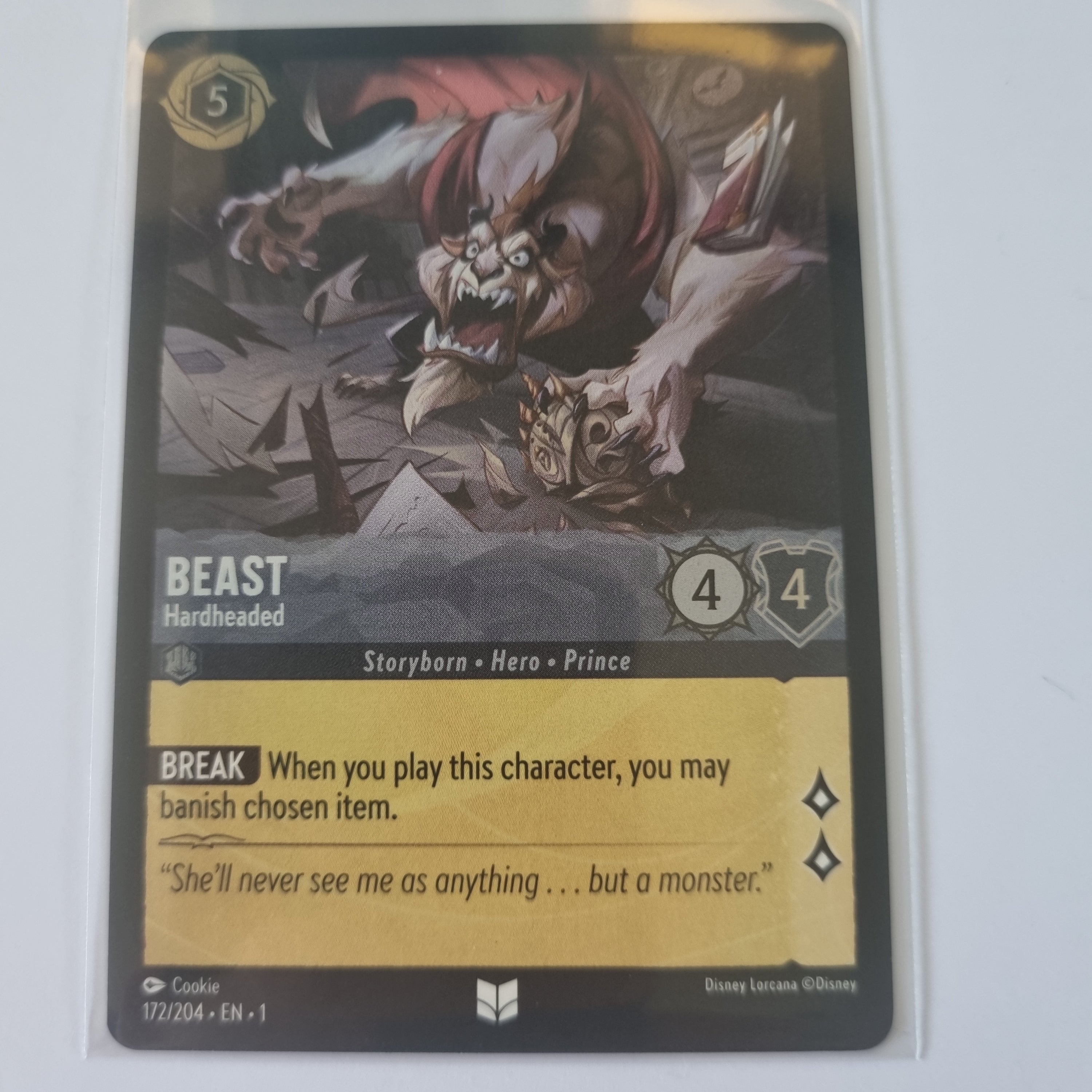 Lorcana - First Chapter - Coldfoil - Beast - Hardheaded - 172/204 - Uncommon