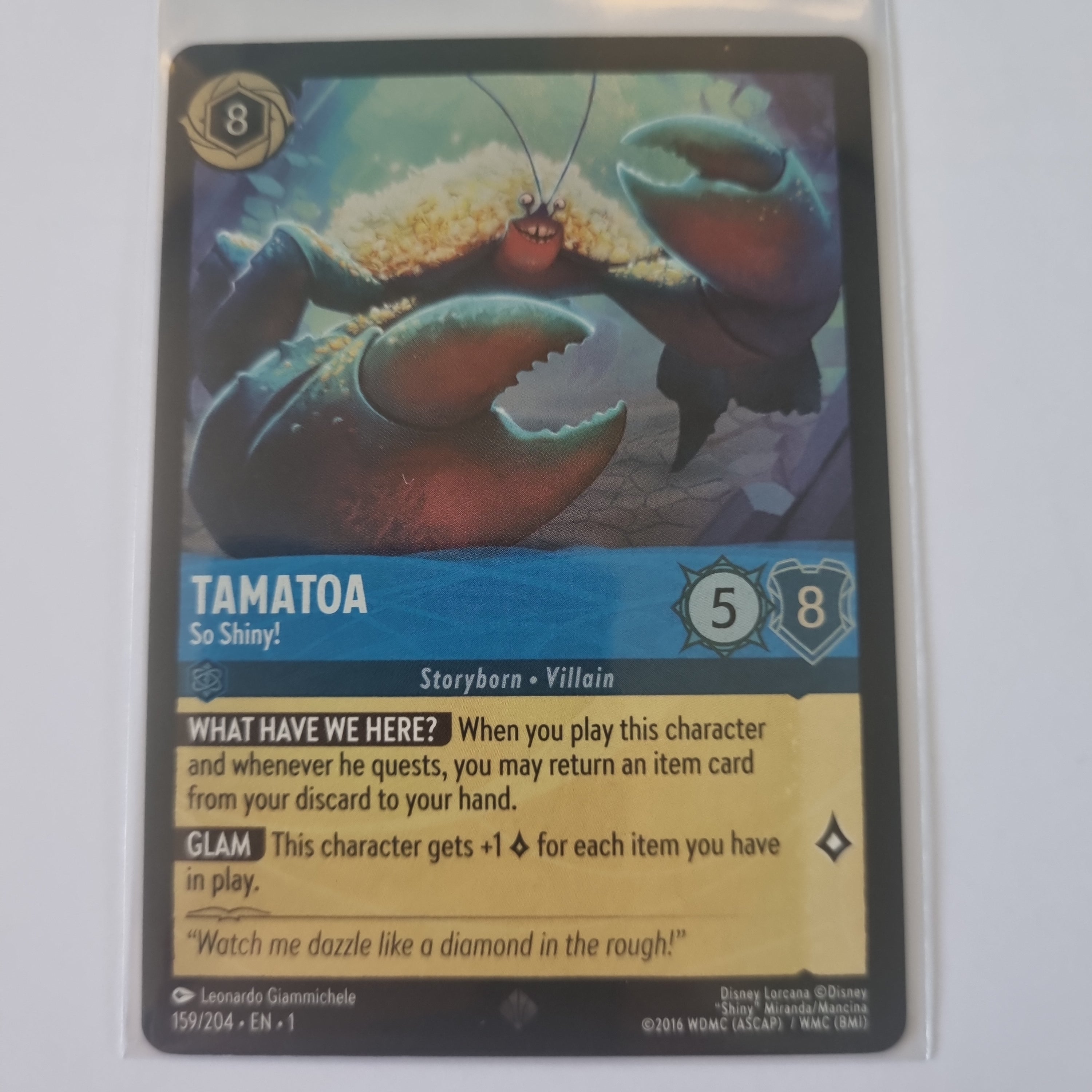 Lorcana - First Chapter - Coldfoil - Tamatoa - So Shiny! - 159/204 - Super Rare