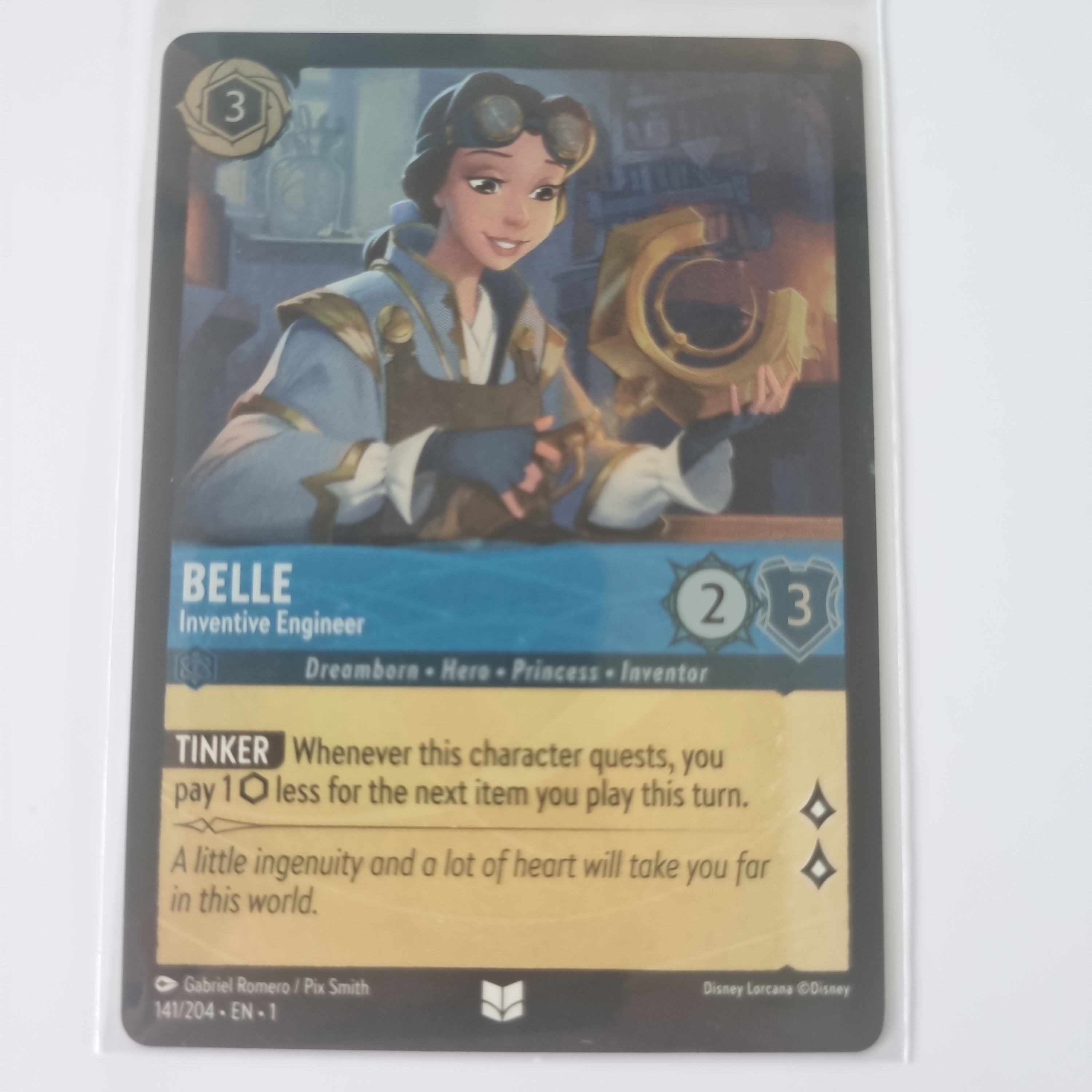 Lorcana - First Chapter - Coldfoil - Belle - Inventive Engineer - 141/204 - Uncommon