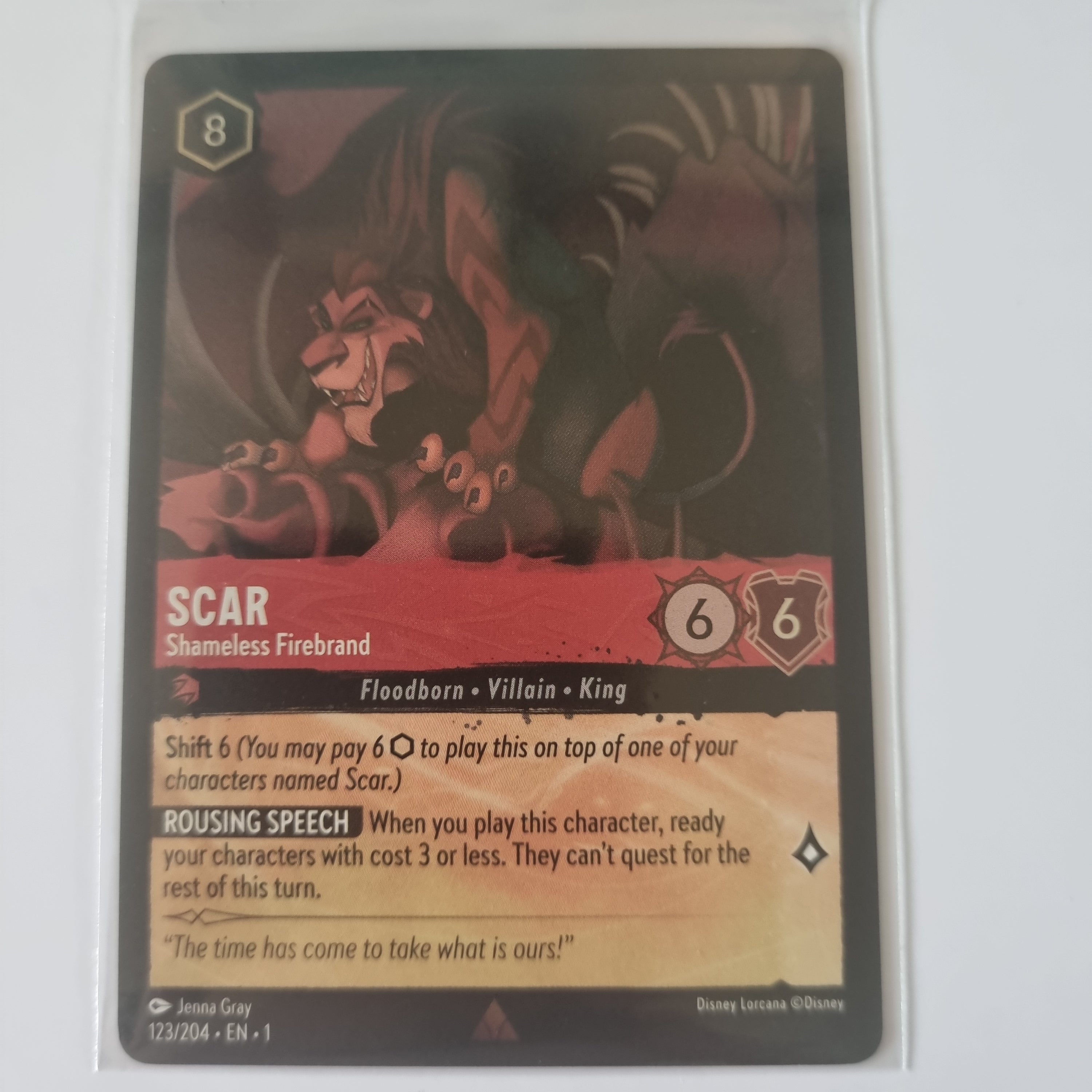 Lorcana - First Chapter - Coldfoil - Scar - Shameless Firebrand - 123/204 - Rare