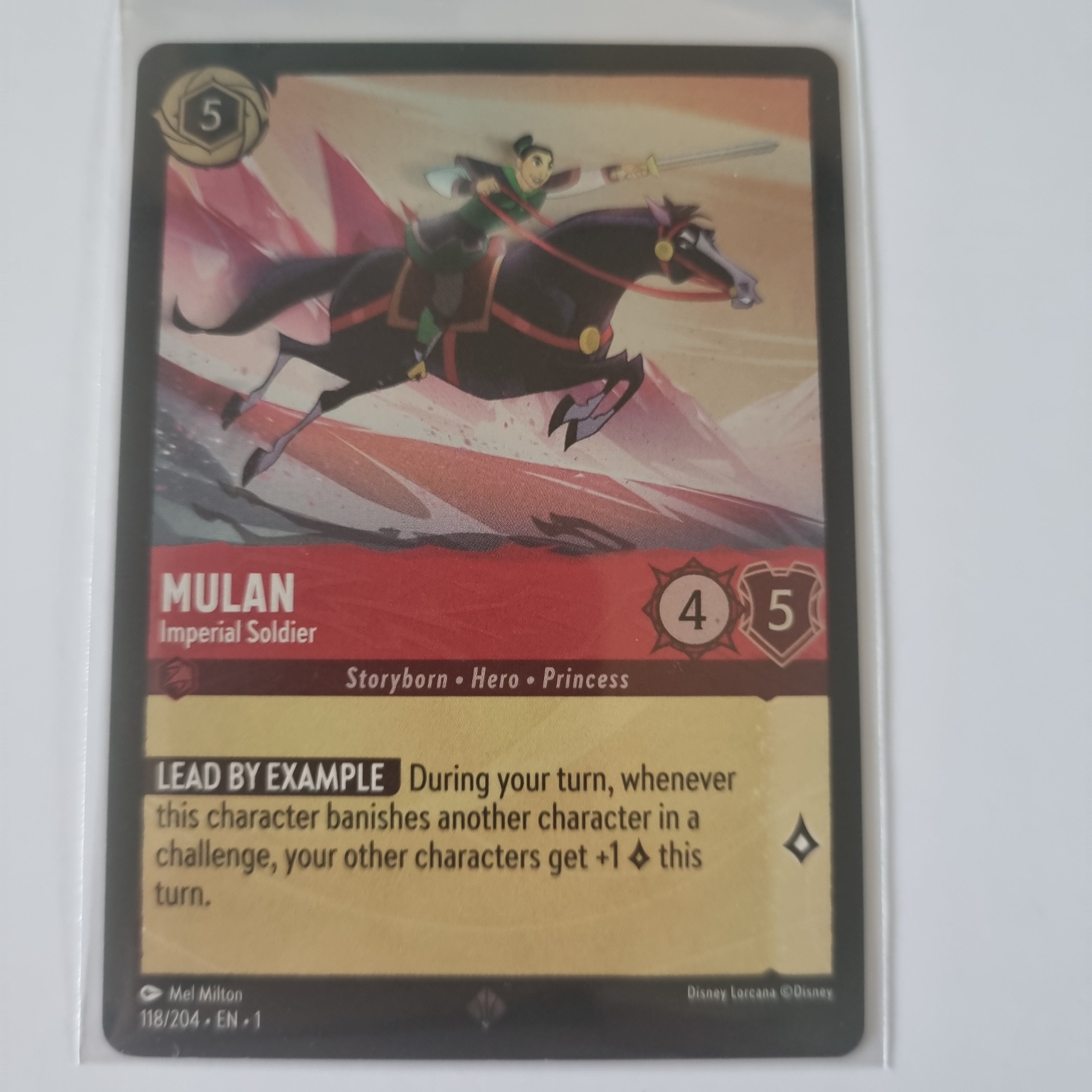 Lorcana - First Chapter - Coldfoil - Mulan - Imperial Soldier - 118/204 - Super Rare