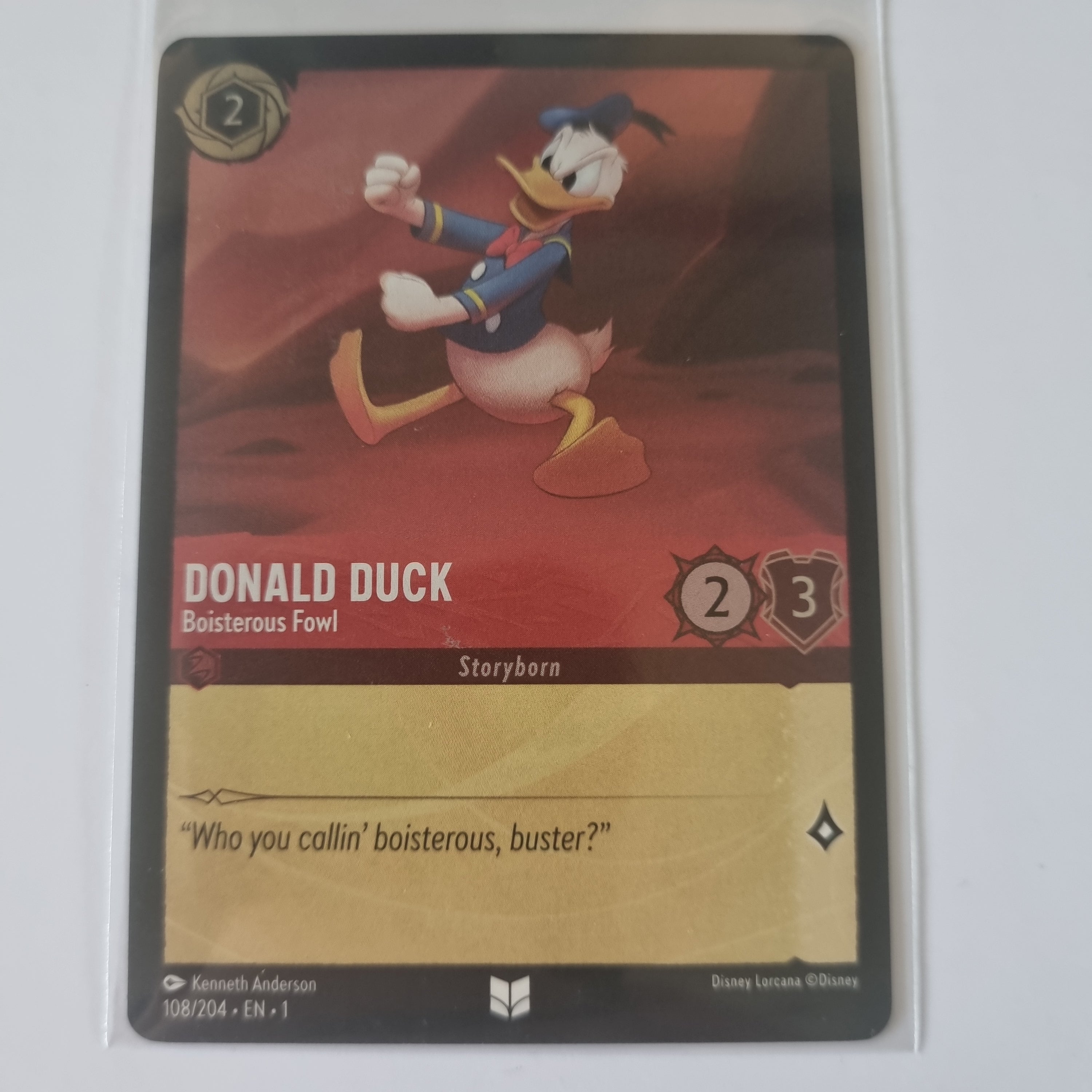 Lorcana - First Chapter - Coldfoil - Donald Duck - Boisterous Fowl #108/204 Uncommon