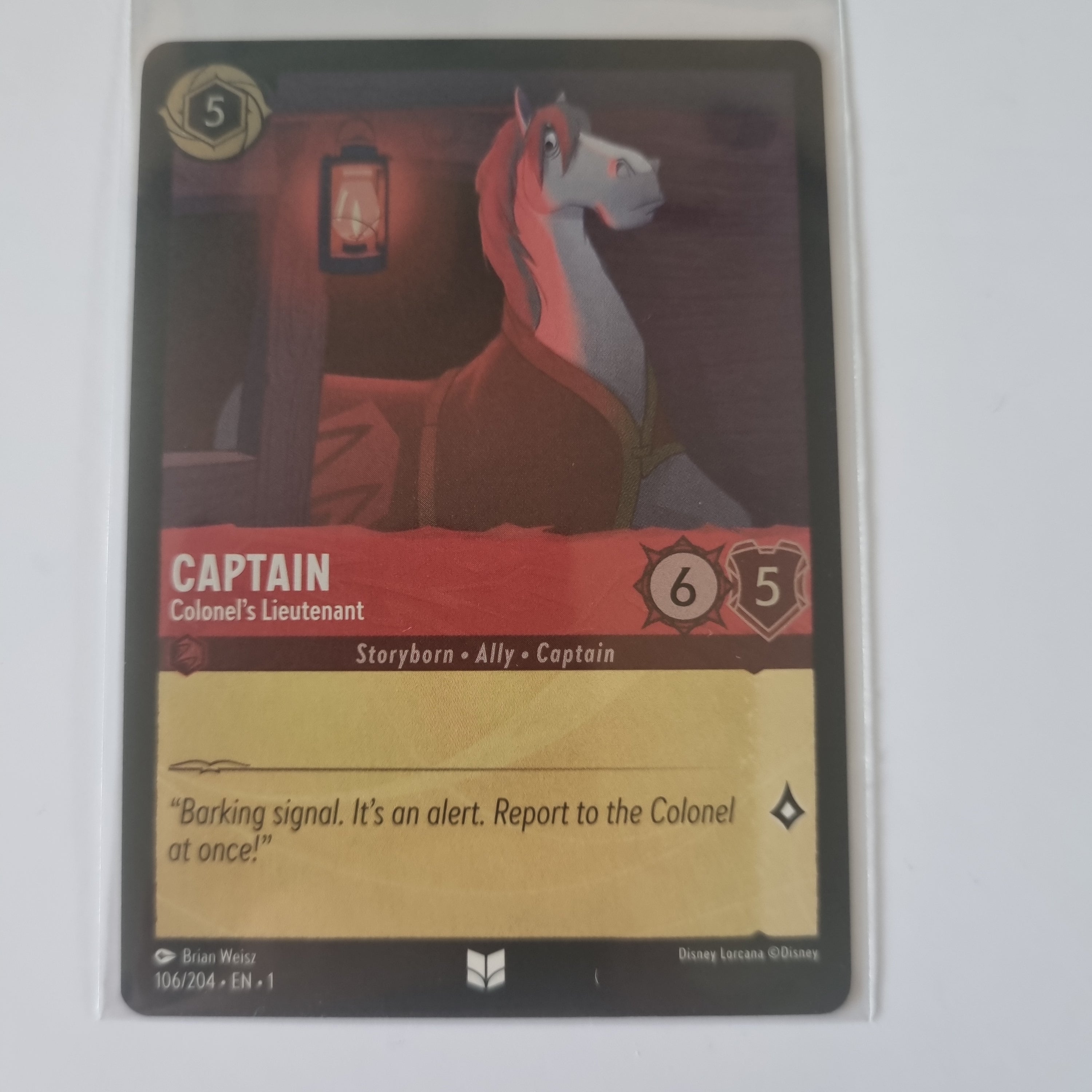 Lorcana - First Chapter - Coldfoil - Captain Colonel's Lieutenant - 106/204 Uncommon