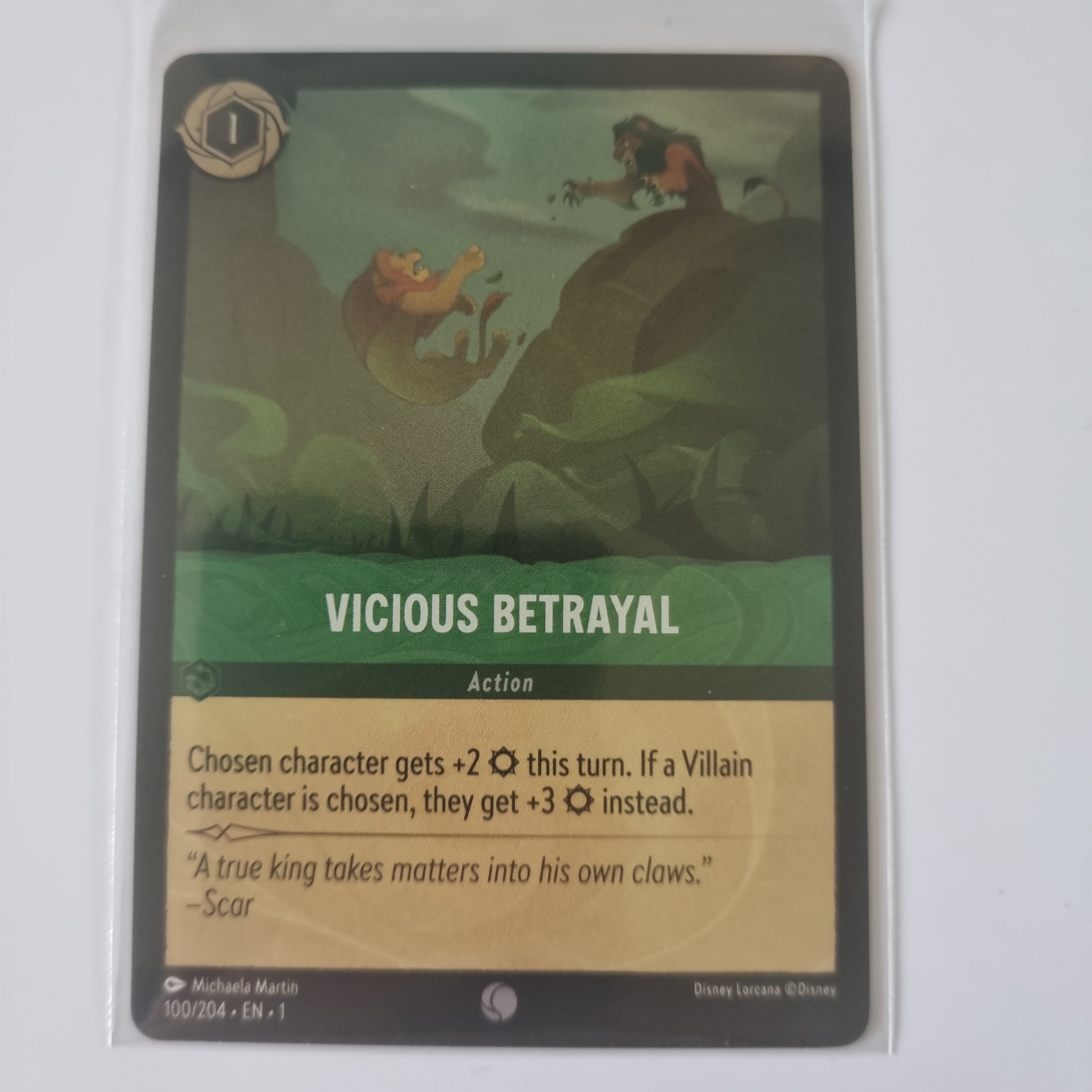 Lorcana - First Chapter - Coldfoil - Vicious Betrayal - 100/204 - Common