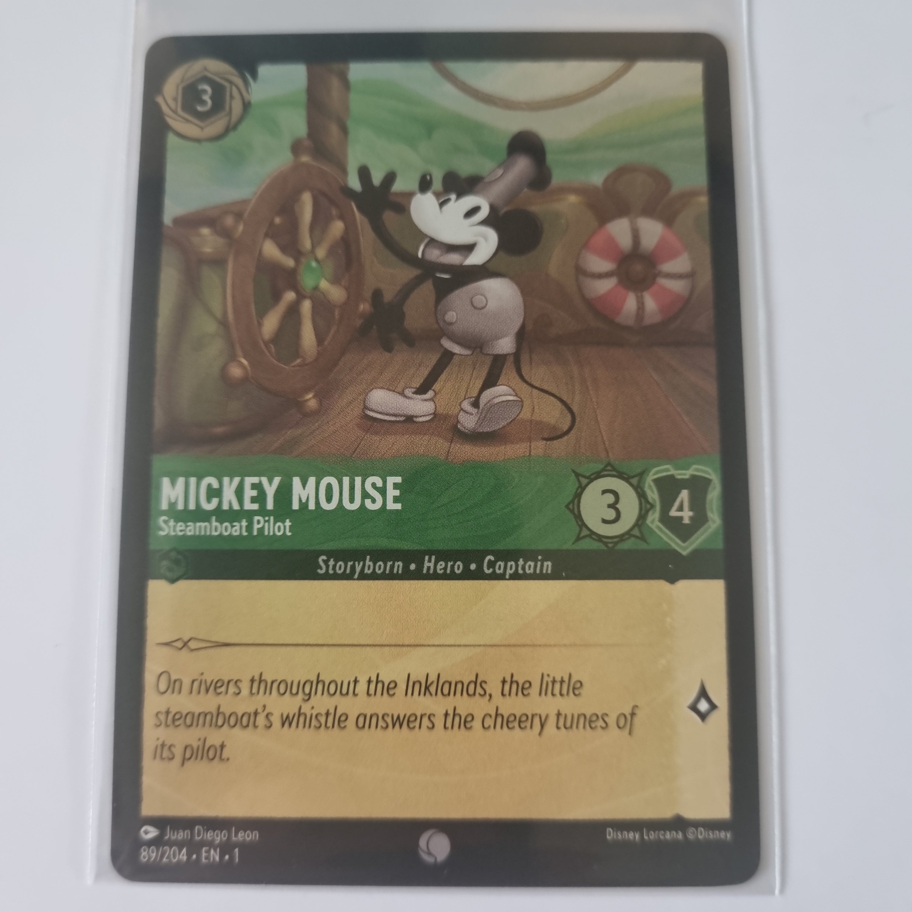 Lorcana - First Chapter - Coldfoil - Mickey Mouse - Steamboat Pilot - 89/204 Common