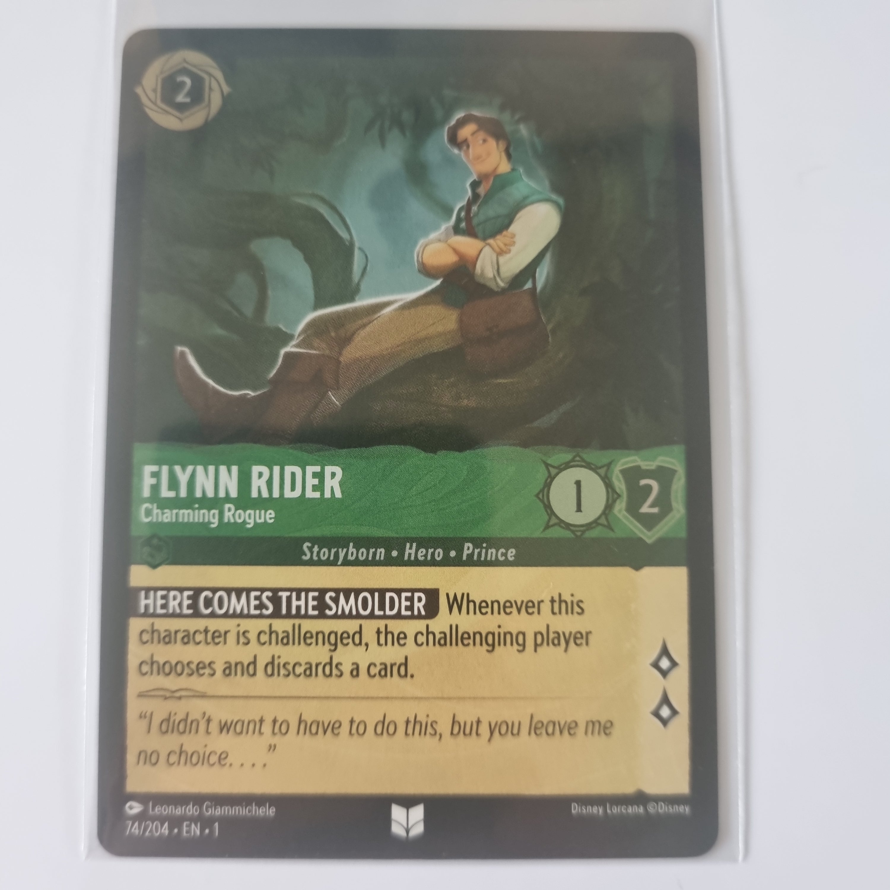 Lorcana - First Chapter - Coldfoil - Flynn Rider - Charming Rogue - 74/204 Uncommon