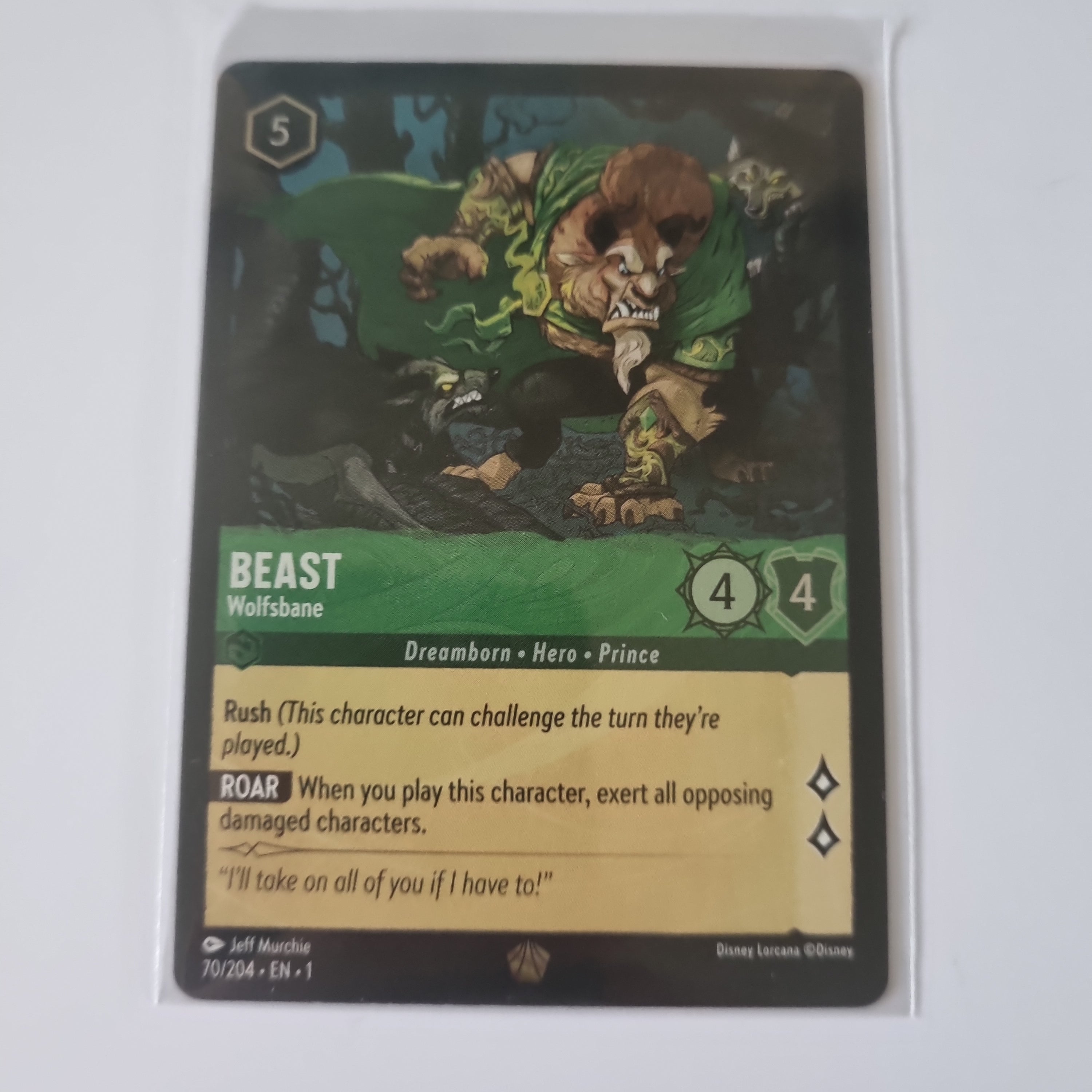 Lorcana - First Chapter - Coldfoil - Beast - Wolfsbane - 70/204 - Legendary